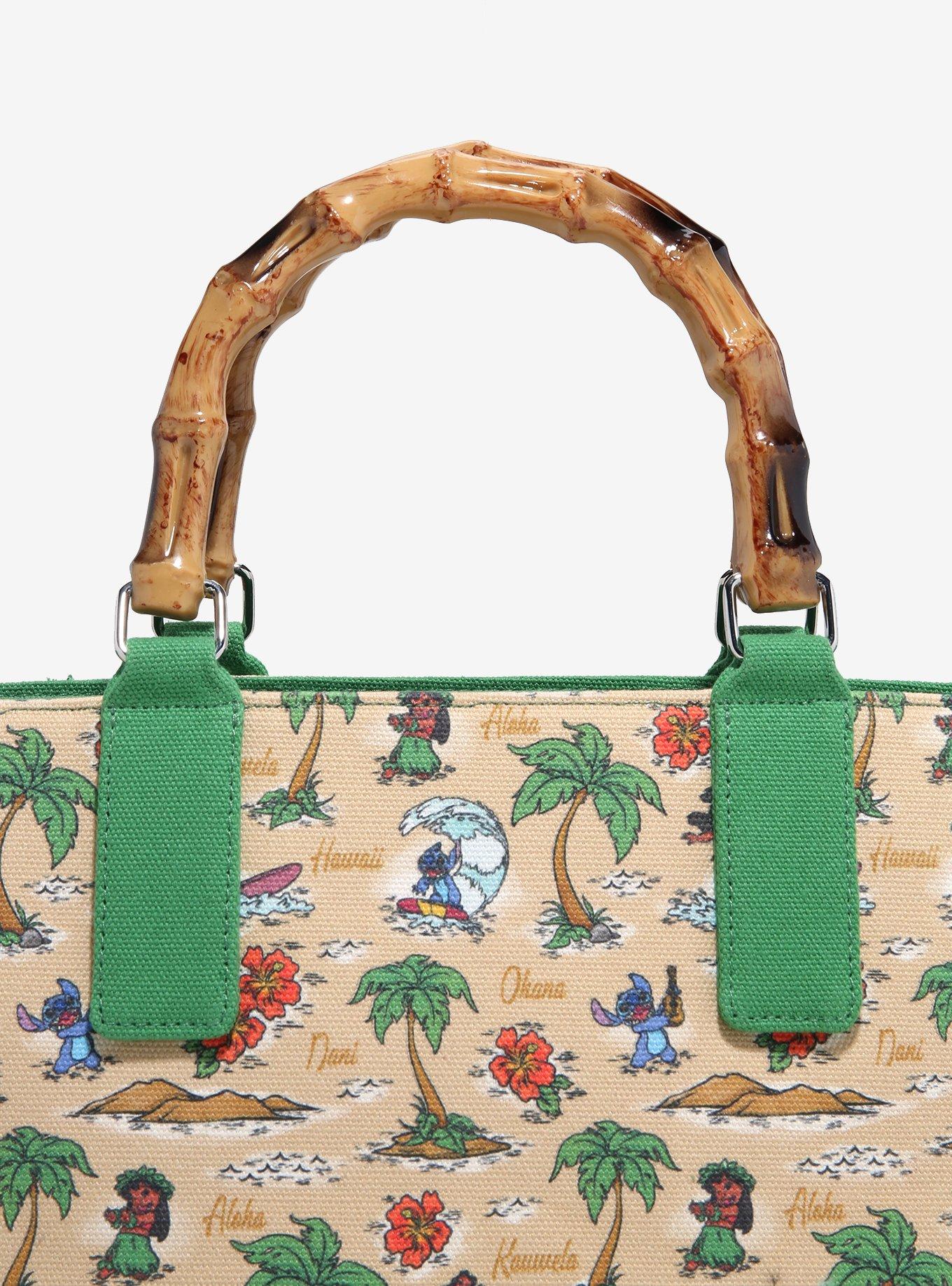 Loungefly Disney Lilo & Stitch Beach Scenes Allover Print Canvas Tote Bag - BoxLunch Exclusive, , alternate