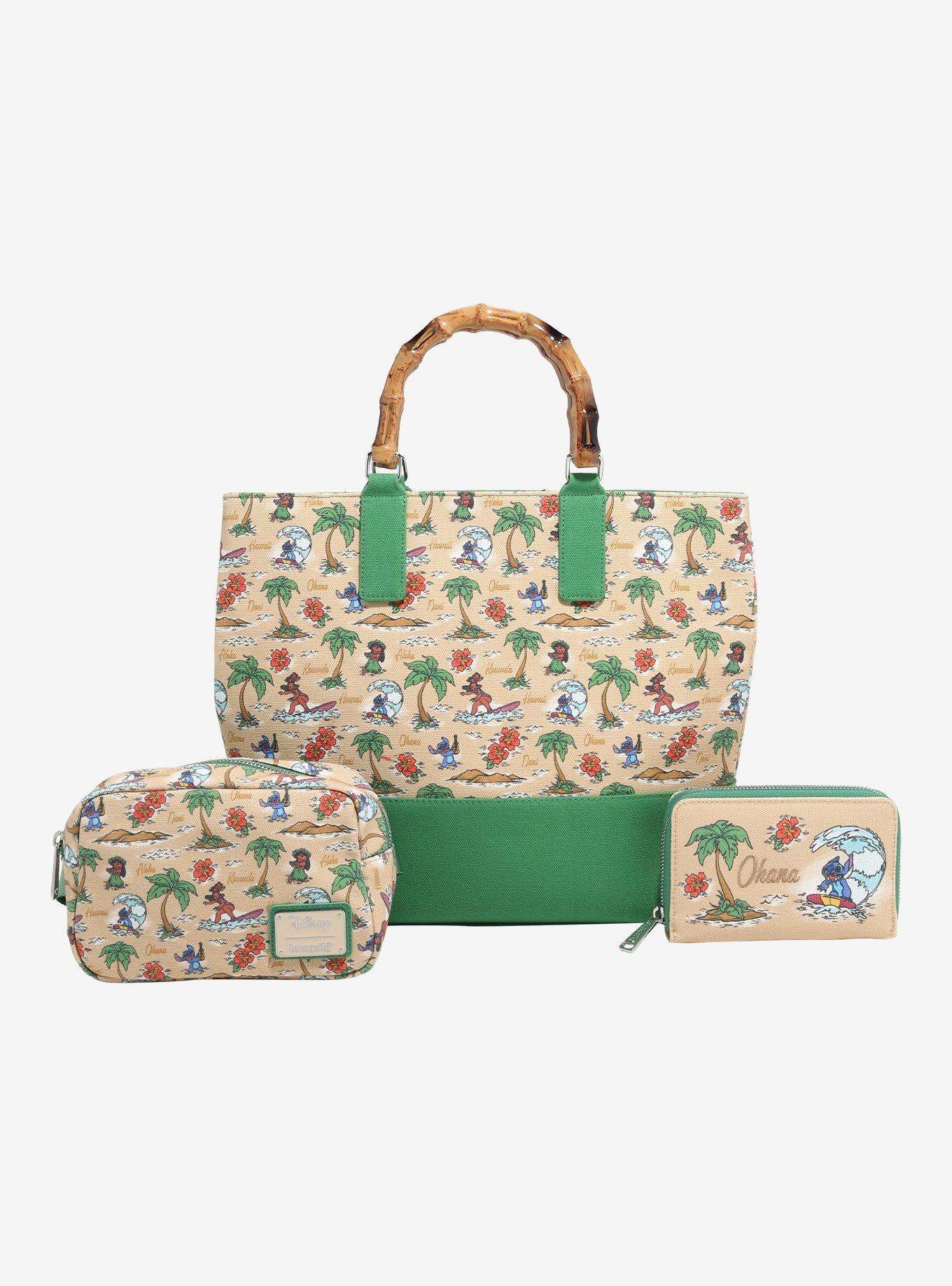 Loungefly Disney Lilo & Stitch Beach Scenes Allover Print Canvas Tote Bag - BoxLunch Exclusive, , alternate