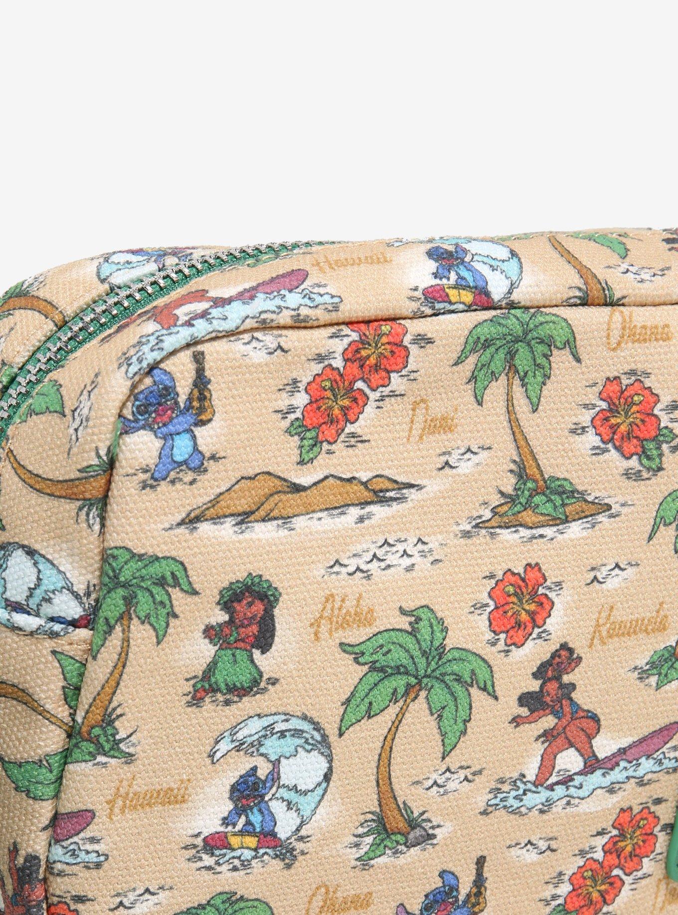 Loungefly Disney Lilo & Stitch Beach Scenes Allover Print Canvas Belt Bag - BoxLunch Exclusive, , alternate
