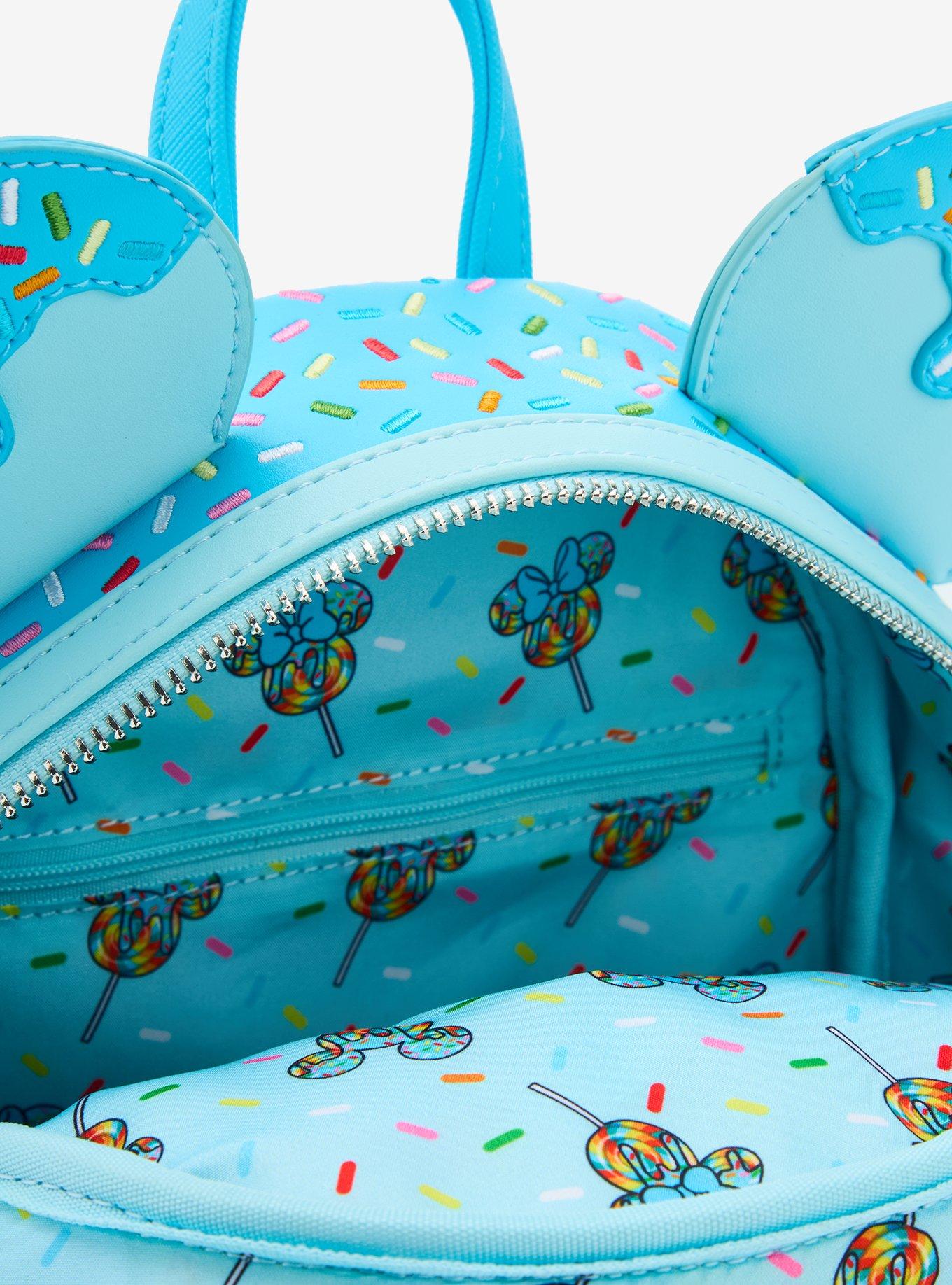 Loungefly Disney Minnie Mouse Lollipop Blue Sprinkle Ears Mini Backpack - BoxLunch Exclusive, , alternate