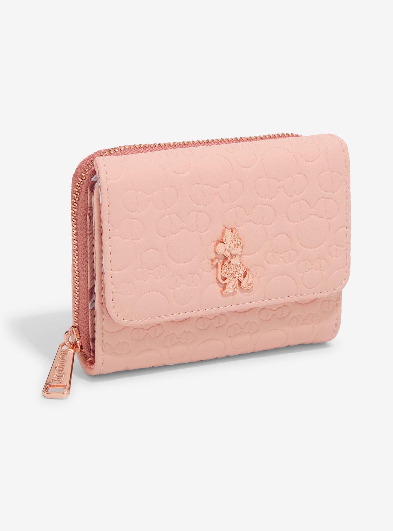 Loungefly Disney Minnie Mouse Debossed Silhouettes Pink Wallet - BoxLunch Exclusive, , hi-res
