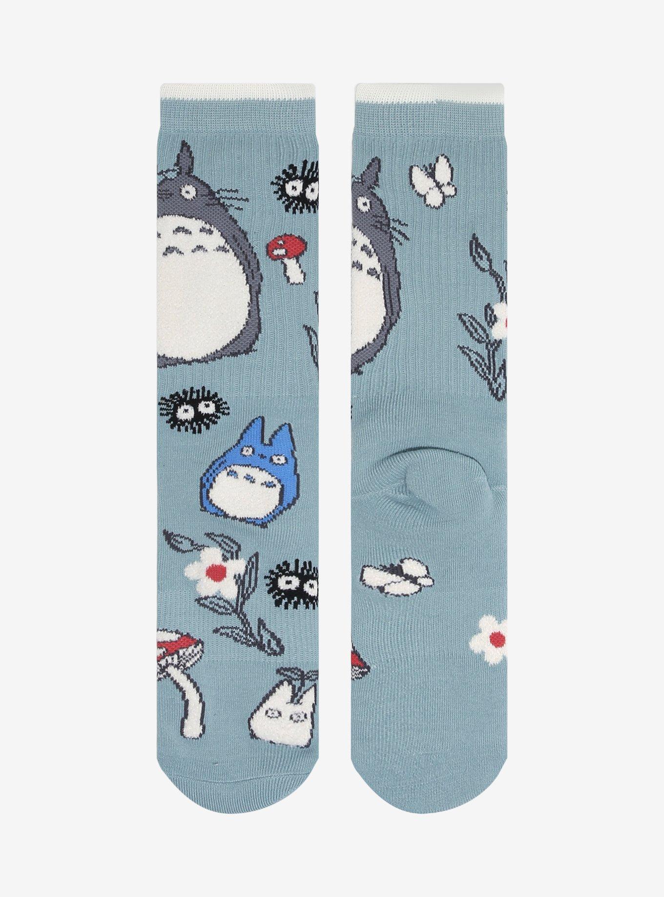 Studio Ghibli® My Neighbor Totoro Soot Sprites & Totoros Allover Print Crew Socks - BoxLunch Exclusive
