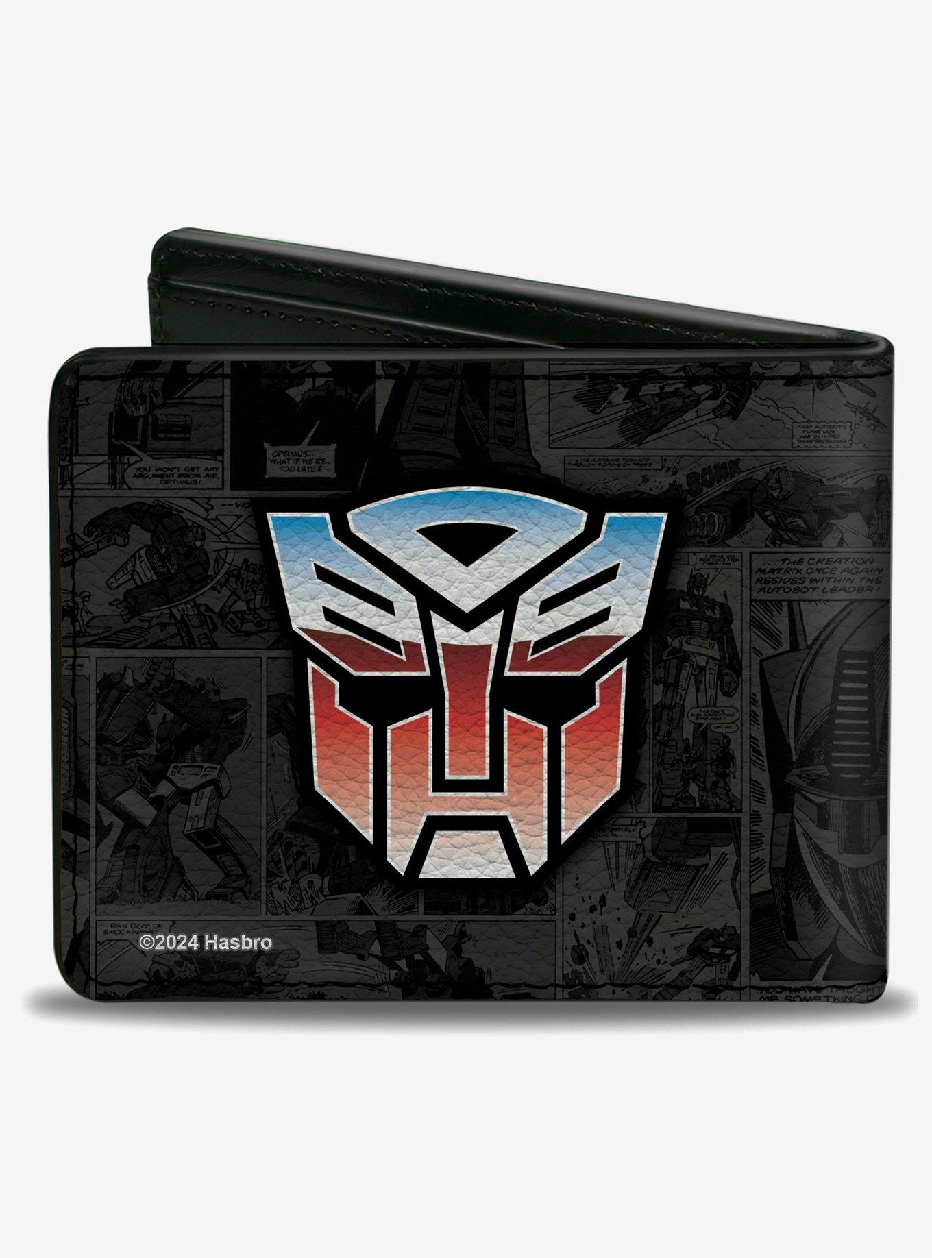 Transformers Autobots Roll Out and Shield Comic Panels Grays Bifold Wallet, , hi-res