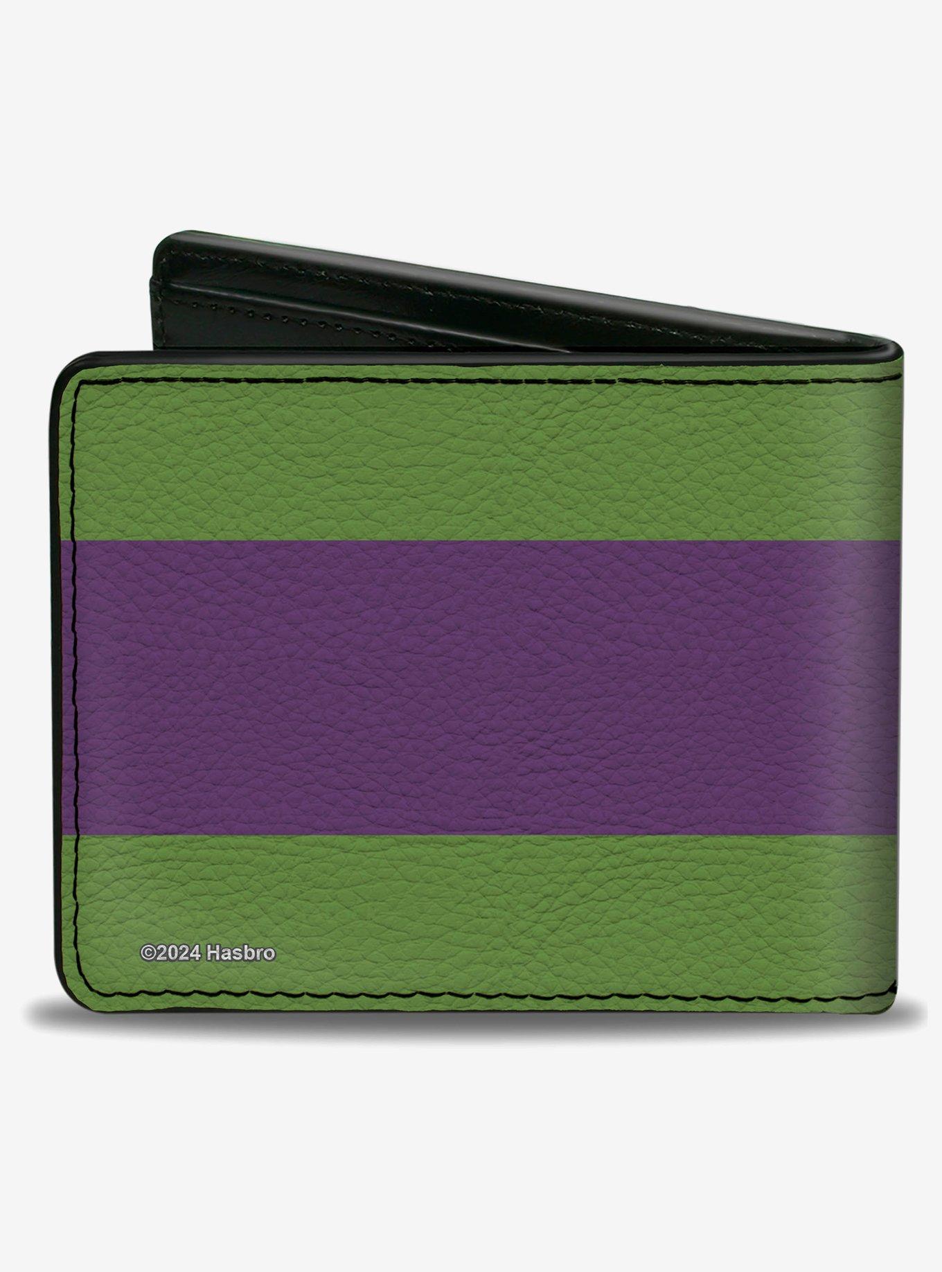 Transformers Decepticon Shield and Stripe Green Purple White Bifold Wallet, , hi-res