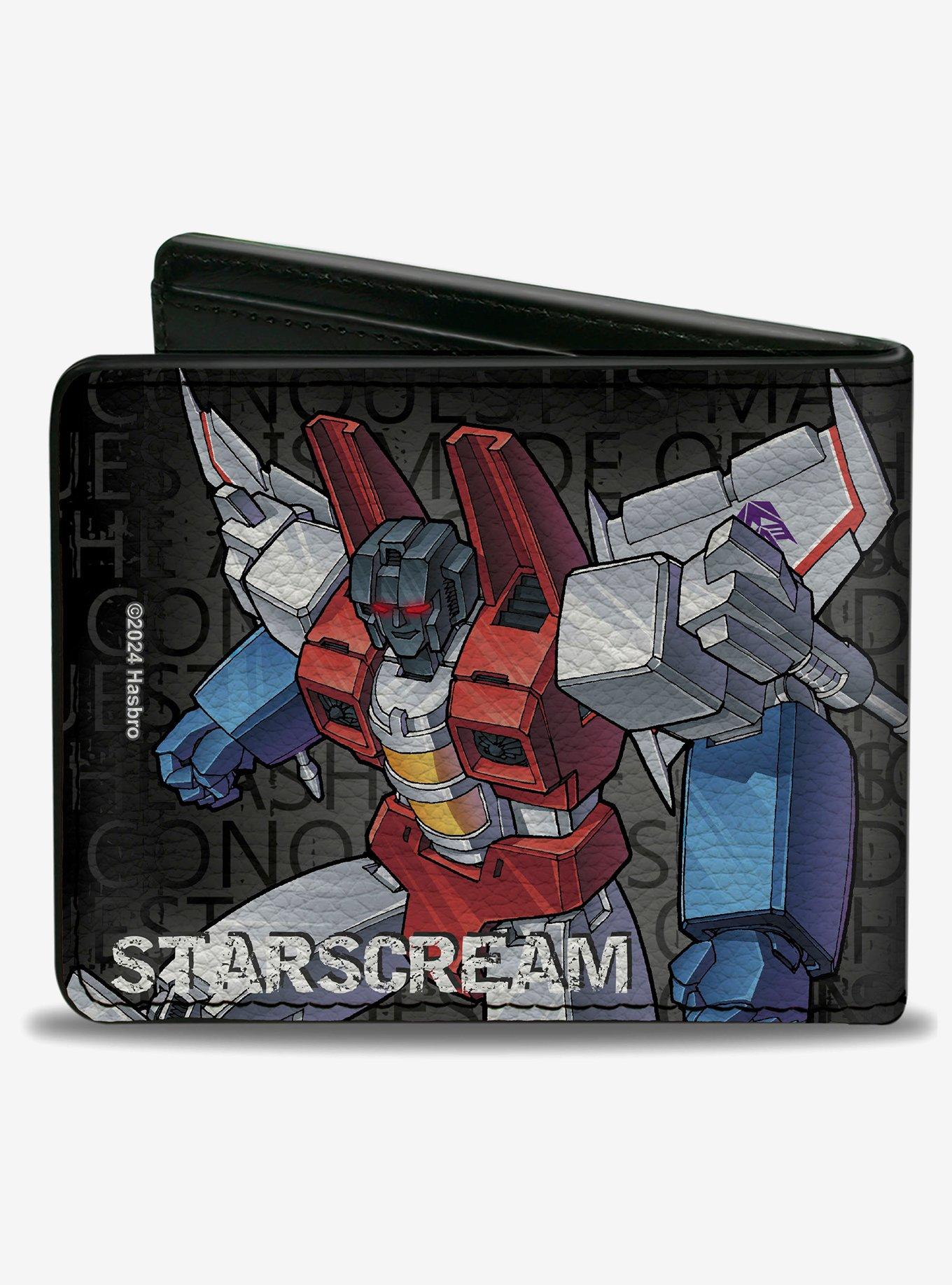 Transformers Starscream  Poses and Decepticon Shield Grays Bifold Wallet, , hi-res