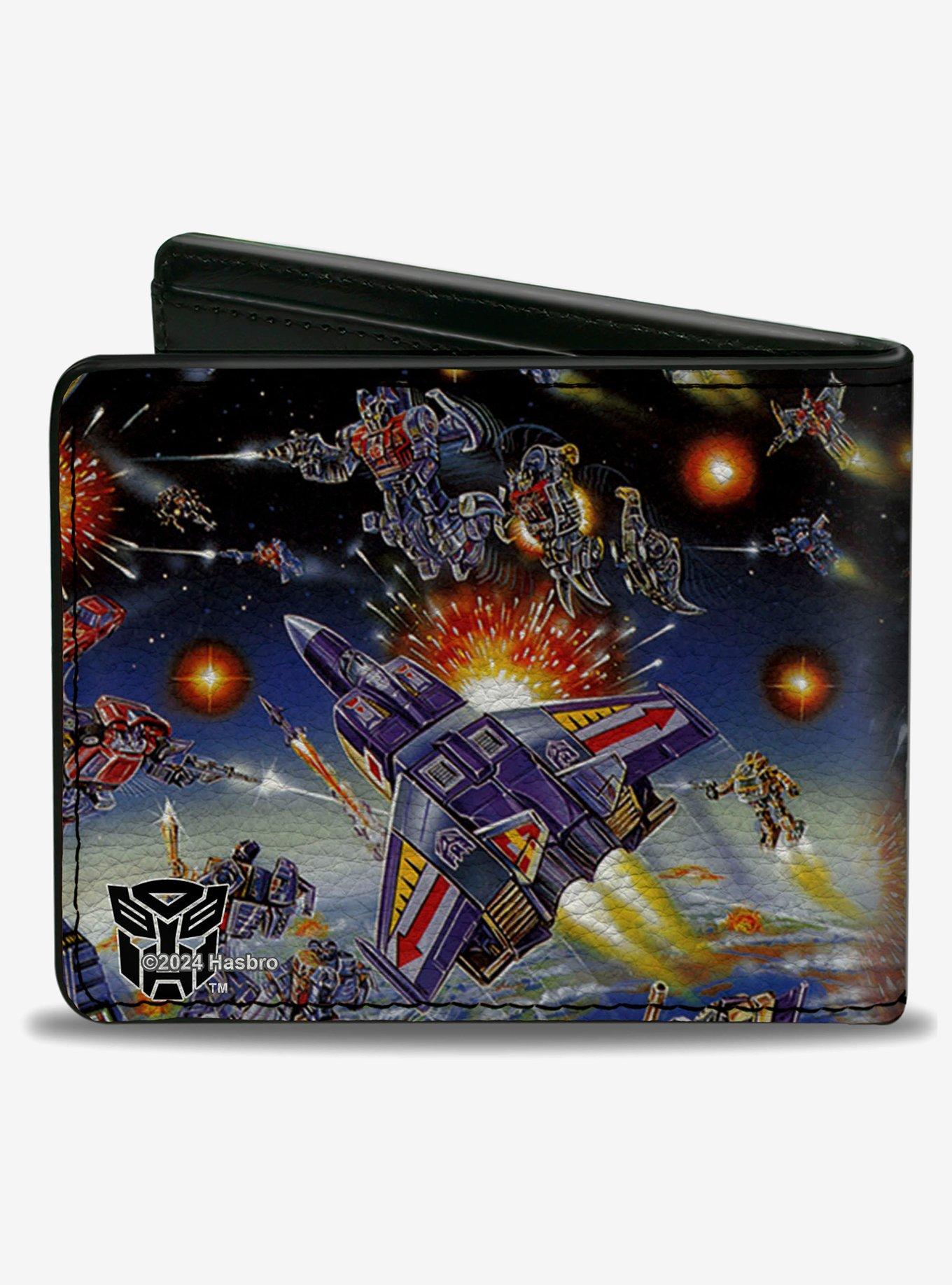 Transformers Constructicon Devastator Dinobots Battle Scene Bifold Wallet, , hi-res