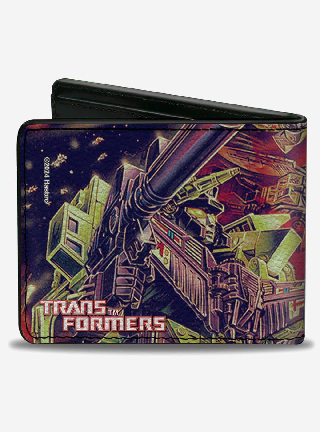 Transformers Devastator Dinobots 1985 Box Art Battle Scene Bifold Wallet, , hi-res