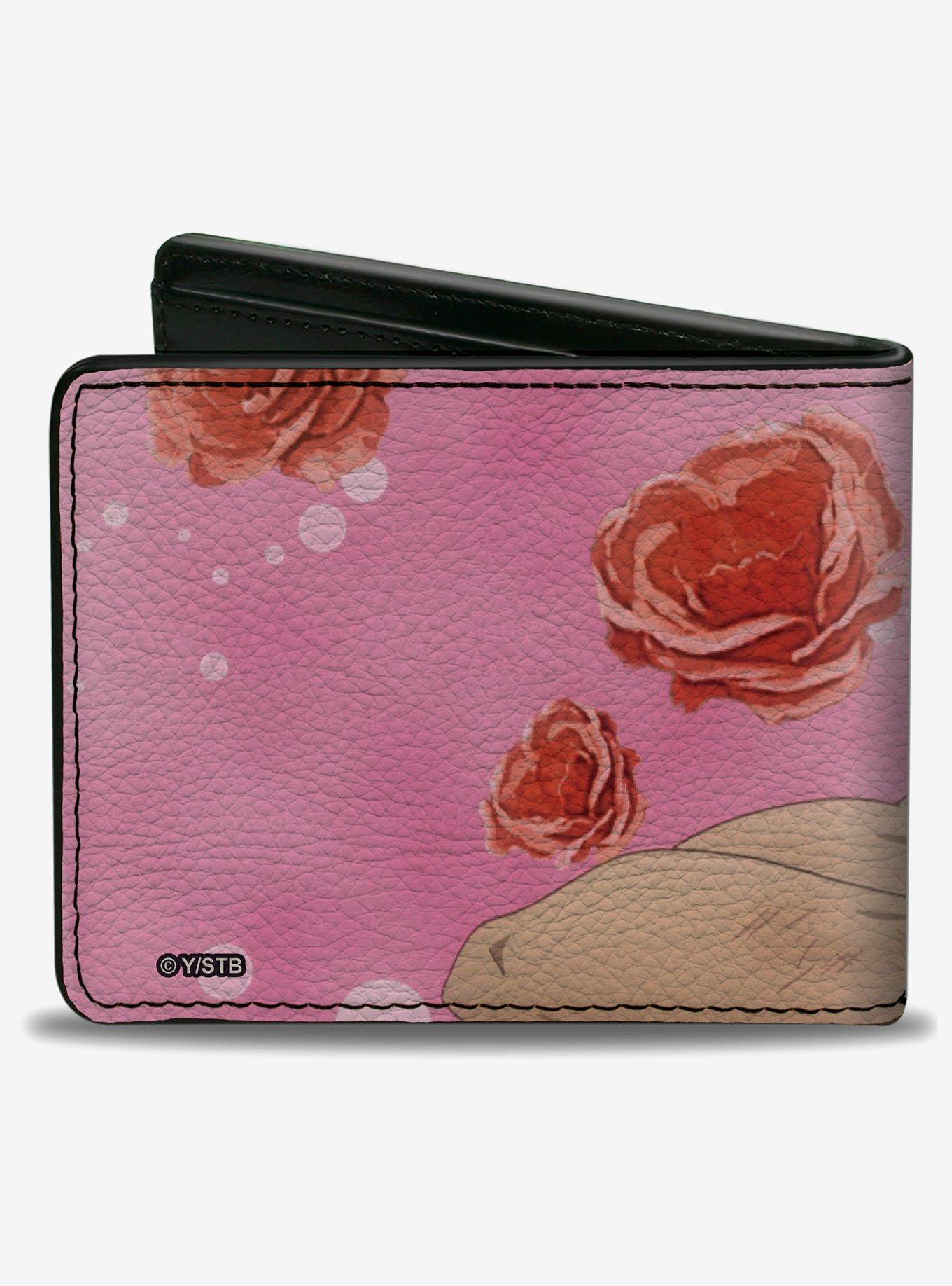 Black Clover Sexy Yami Sukehiro Pose and Roses Pinks Bifold Wallet, , hi-res