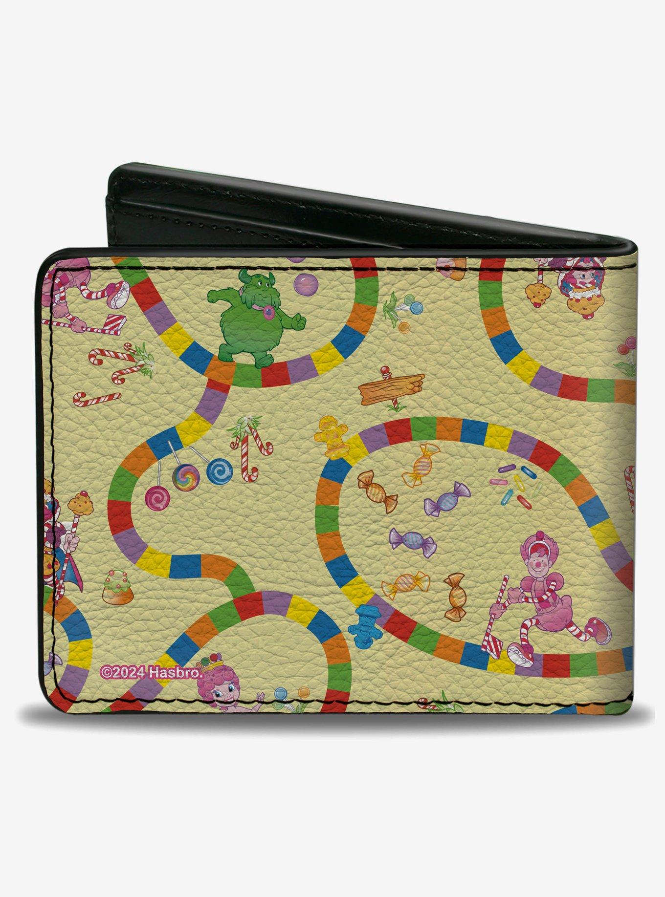 Candy Land Kandy King Game Path Pose and Characters Multi Bifold Wallet, , hi-res