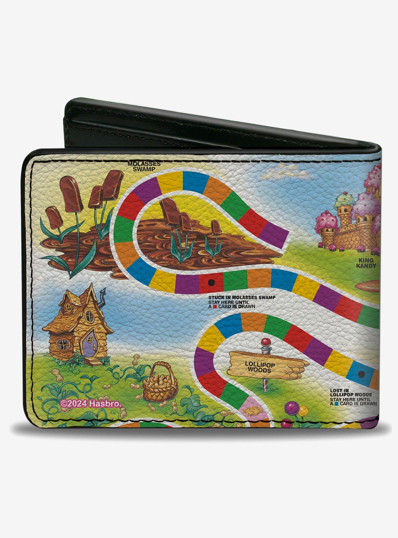 Candy Land Queen Frostine Game Path and Lands Multi Color Bifold Wallet, , hi-res