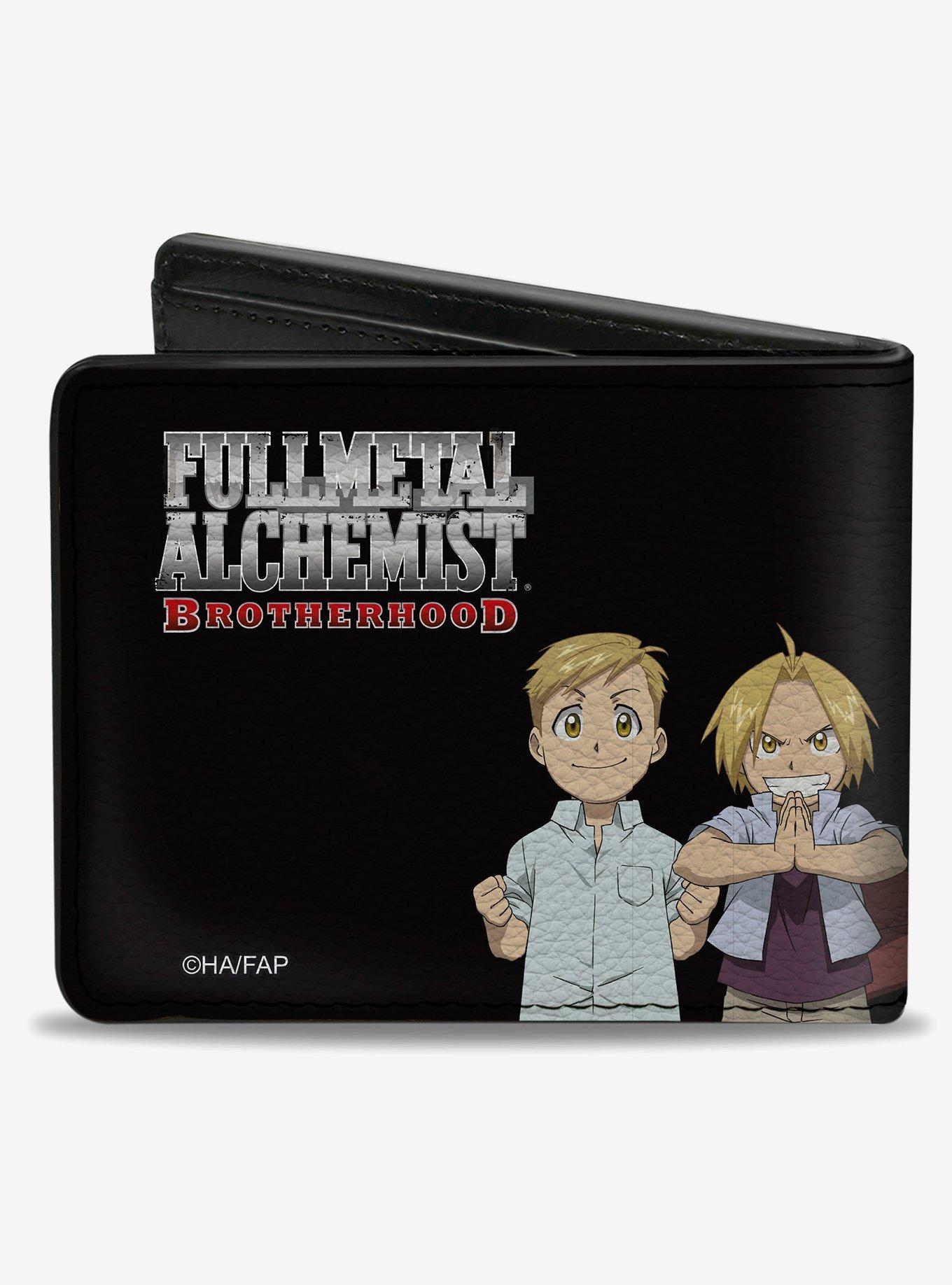 Fullmetal Alchemist Brotherhood Elric Brothers Before After Bifold Wallet, , hi-res