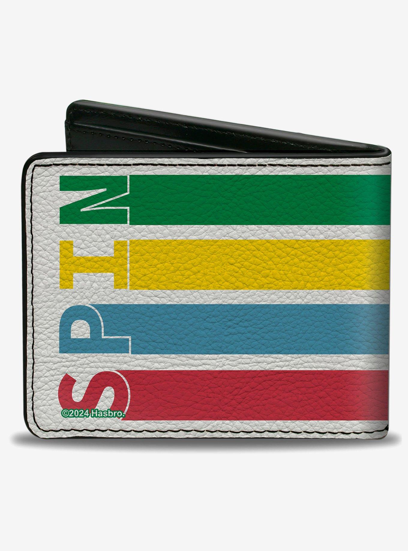 Twister Spin Stripe Spinner White Multi Color Bifold Wallet, , hi-res