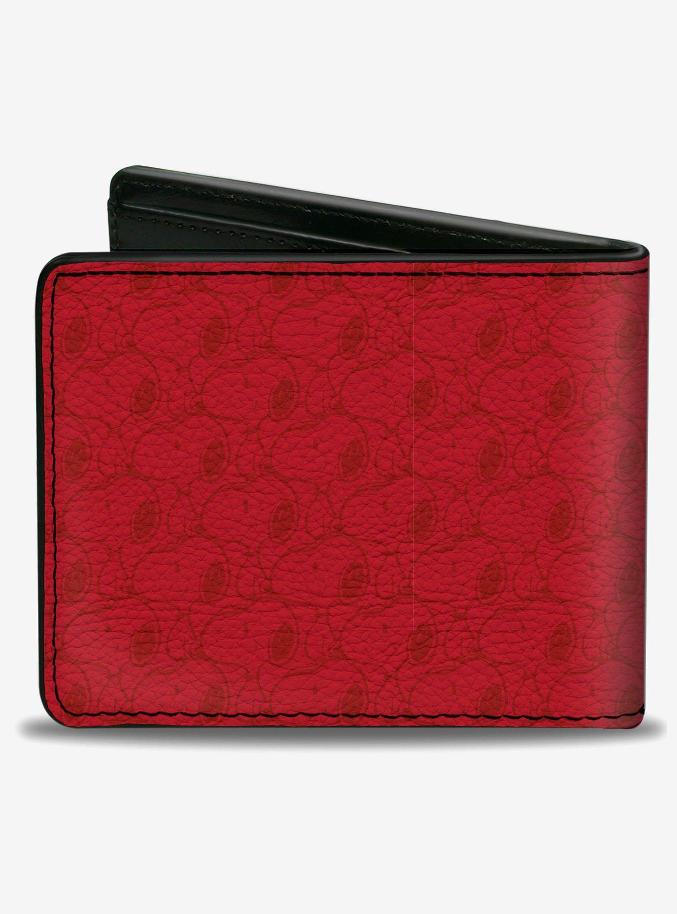 Peanuts Snoopy Face and Profile Pose Reds Bifold Wallet, , hi-res