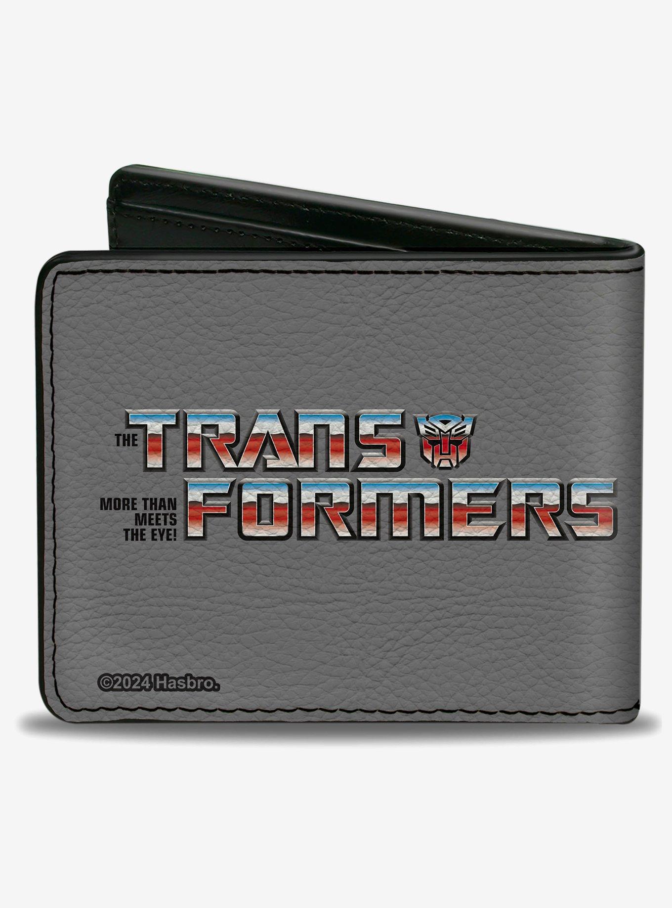 Transformers The Battle of Cybertron Scene and Logo Gray Bifold Wallet, , hi-res