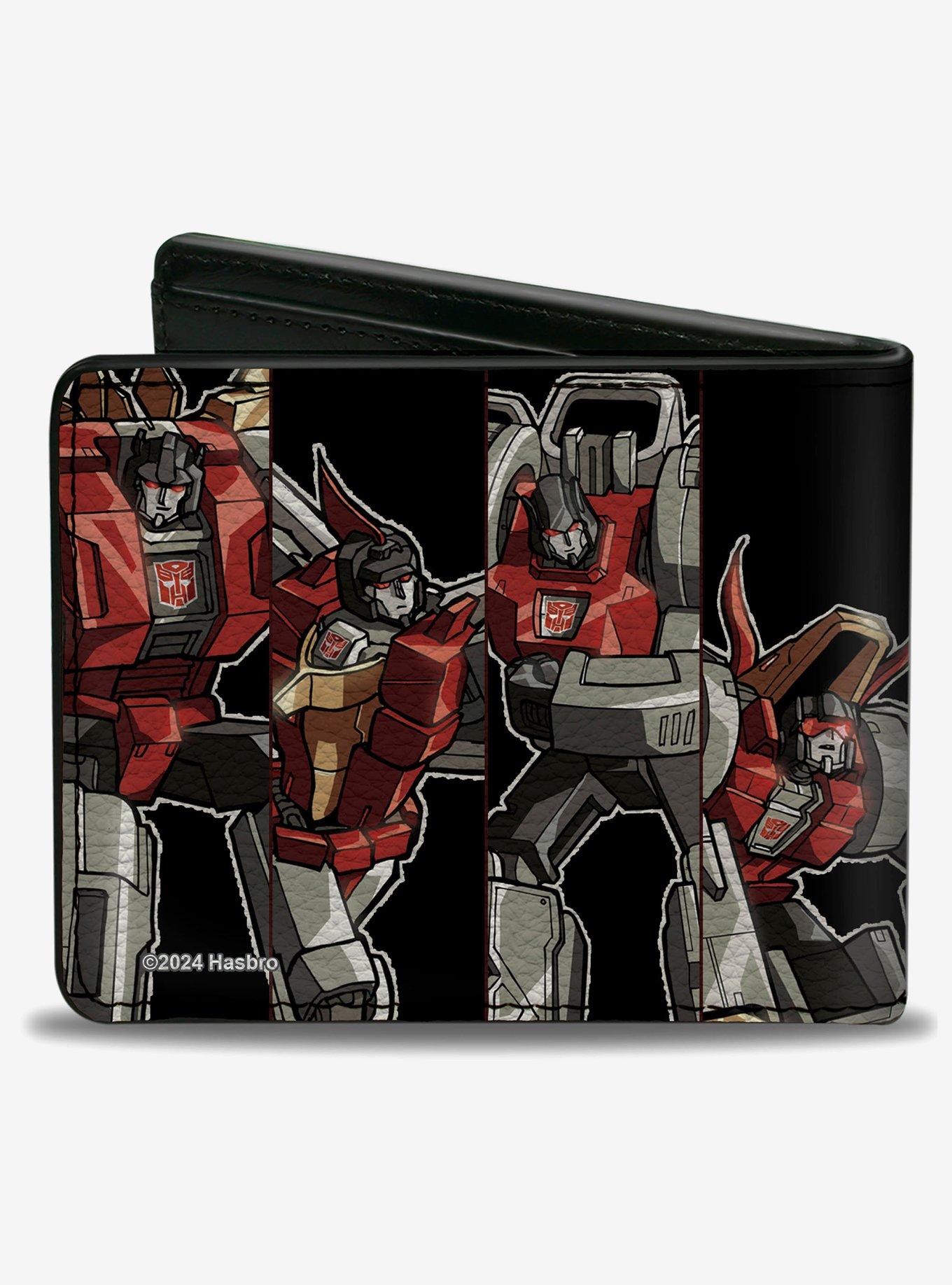 Transformers Dinobots Pose Panels Black Reds Bifold Wallet, , hi-res