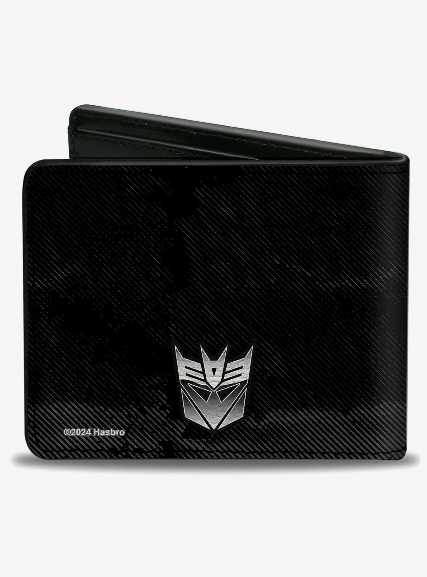 Transformers Devastator Pose and Decepticon Shield Black Bifold Wallet, , hi-res