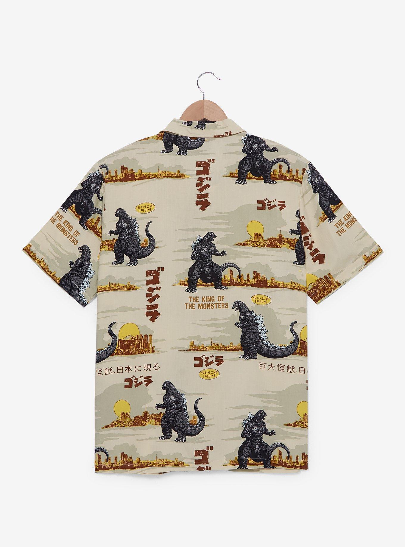 Godzilla City Skylines Allover Print Woven Button-Up - BoxLunch Exclusive, , alternate