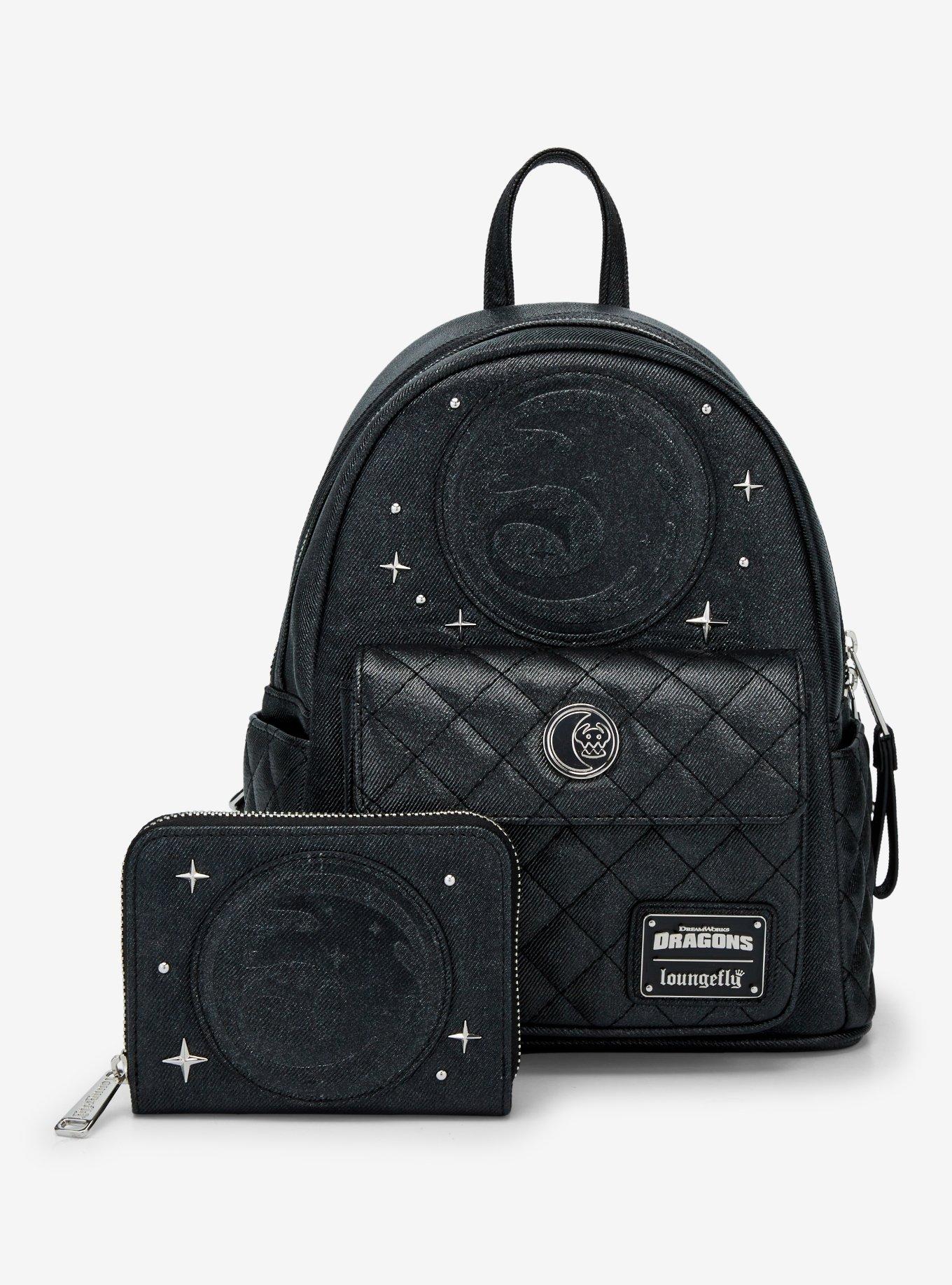Loungefly DreamWorks How to Train Your Dragon Night Fury Quilted Mini Backpack — BoxLunch Exclusive, , alternate