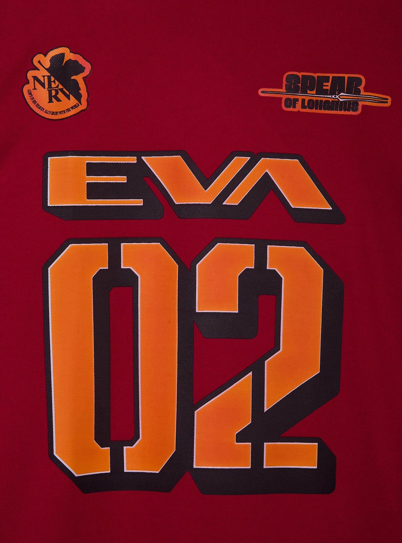 Neon Genesis Evangelion Football T-Shirt &mdash; BoxLunch Exclusive, RED, alternate