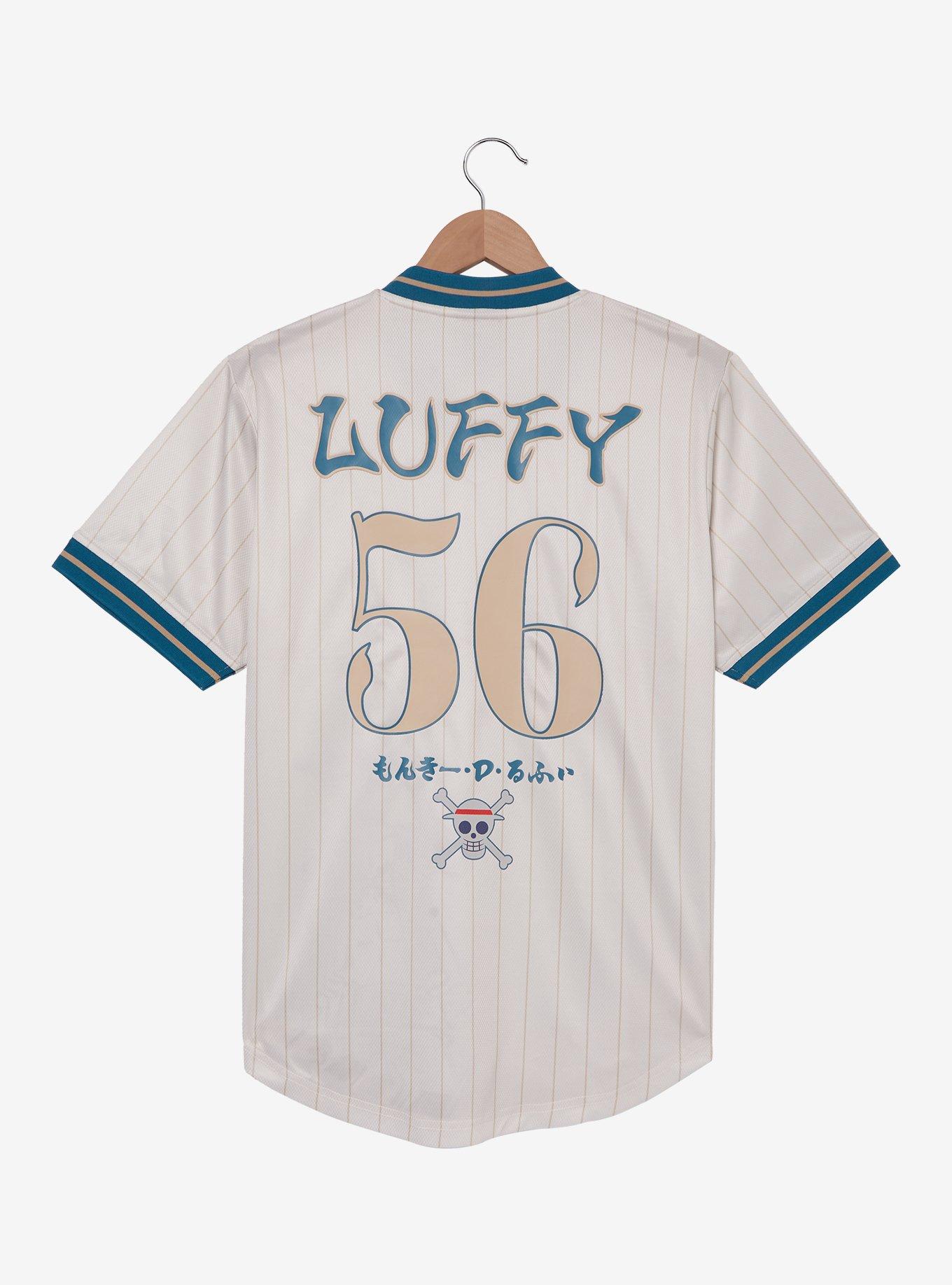 One Piece Monkey D. Luffy Striped Batting Jersey - BoxLunch Exclusive, , hi-res