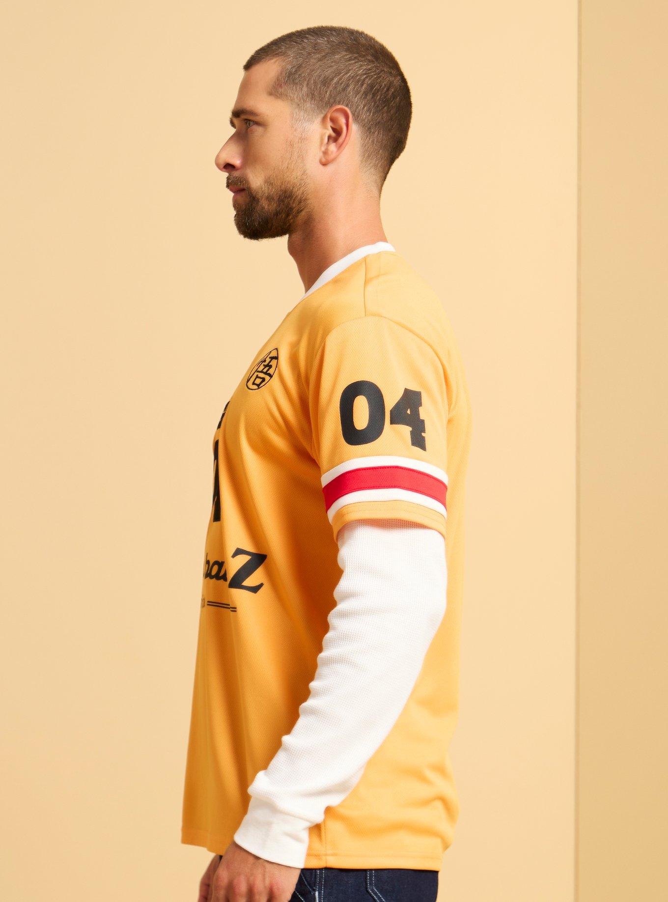 Dragon Ball Z Goku Layered Long Sleeve Jersey - BoXLunch Exclusive, ORANGE, alternate