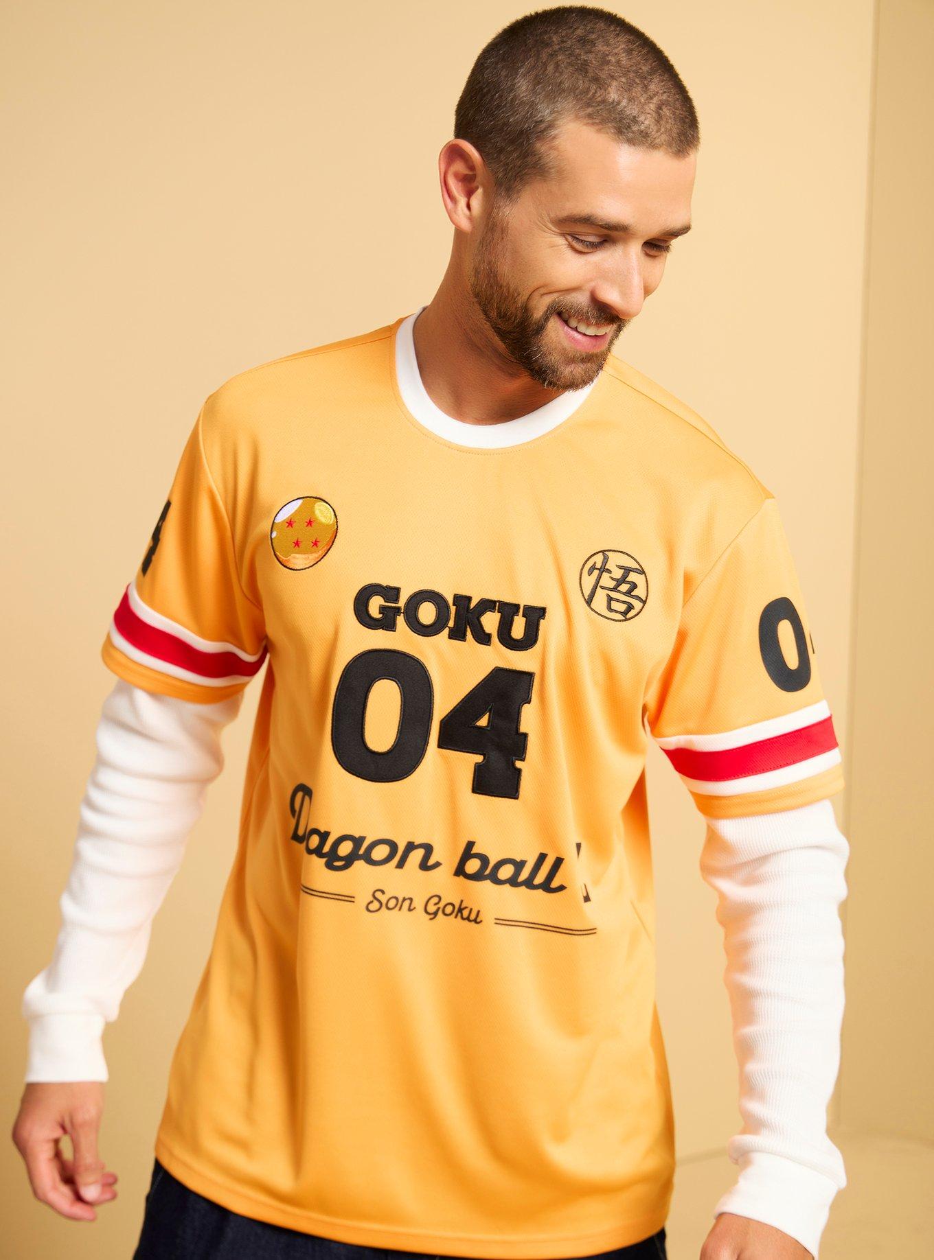 Dragon Ball Z Goku Layered Long Sleeve Jersey - BoXLunch Exclusive, ORANGE, alternate
