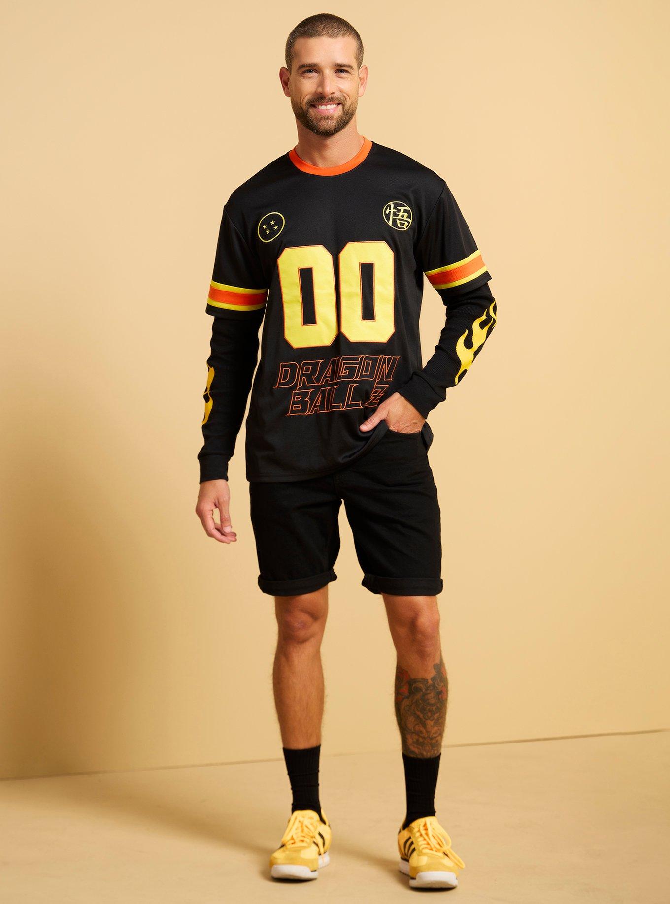 Dragon Ball Z Flames Layered Long Sleeve Jersey - BoxLunch Exclusive, , hi-res