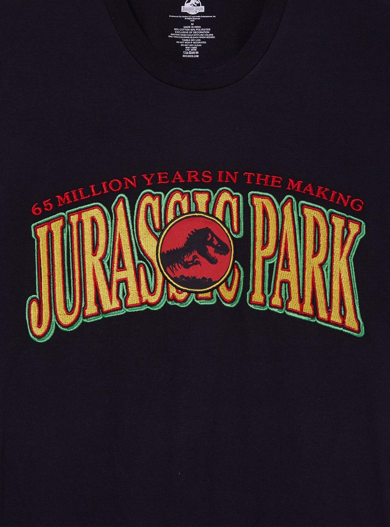 Jurassic Park Embroidered Title T-Shirt - BoxLunch Exclusive, BLACK, alternate