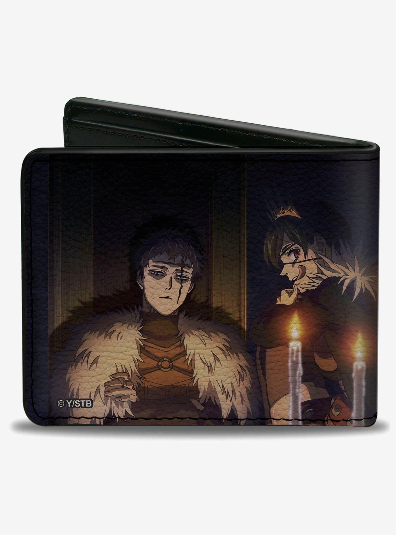 Black Clover Dark Triad Zenon Vanica Dante Candlelight Scene Bifold Wallet, , alternate