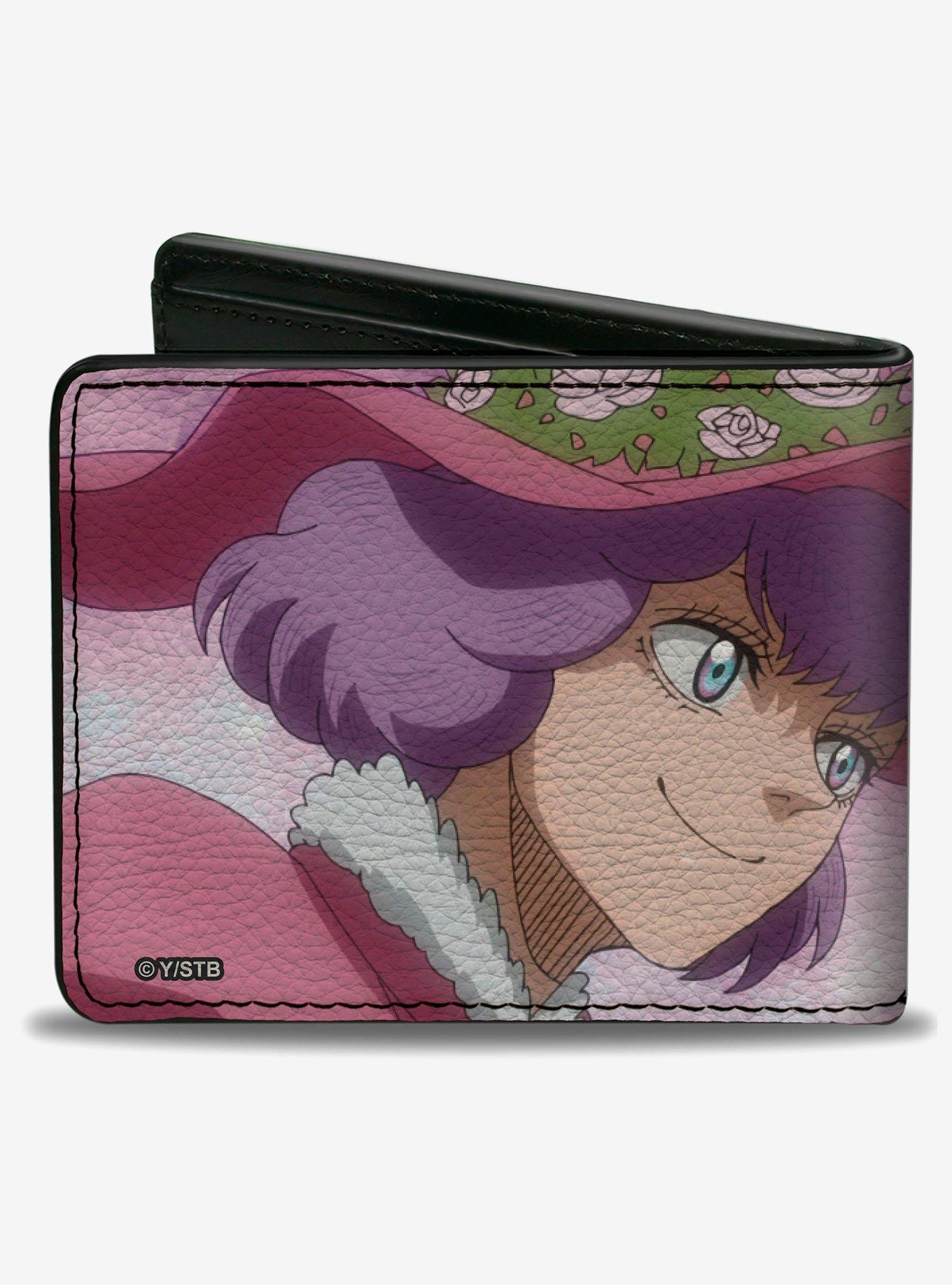 Black Clover Dorothy Unsworth Peace Pose and Title Logo Pinks Bifold Wallet, , hi-res