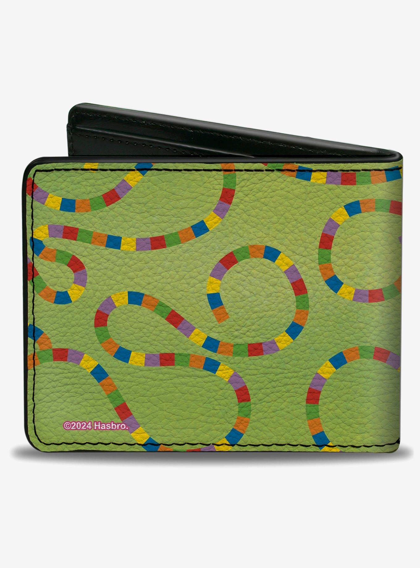 Candy Land Title Logo and Game Path Green Multi Color Bifold Wallet, , hi-res