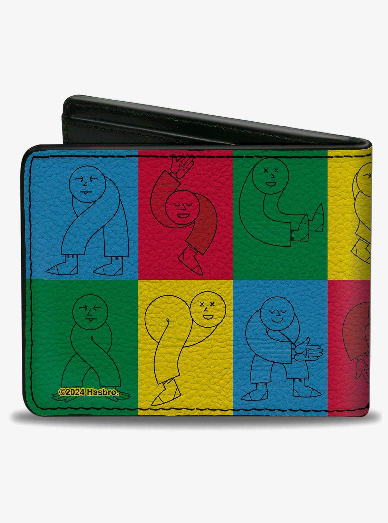 Twister Character Pose Blocks Multi Color Bifold Wallet, , alternate