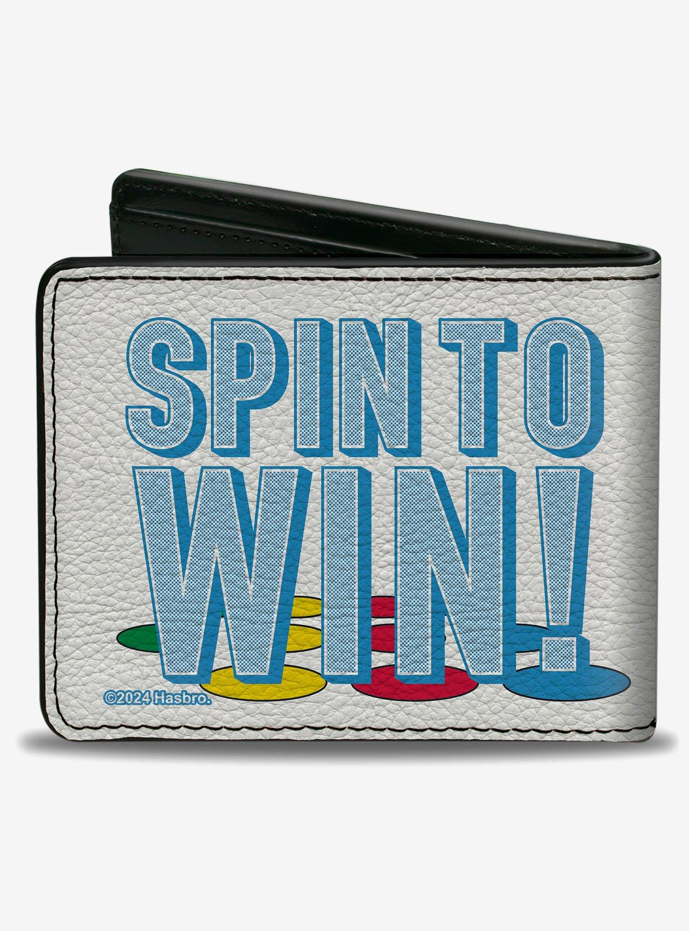 Twister Spin To Win! Group Pose White Blues Multi Color Bifold Wallet, , alternate