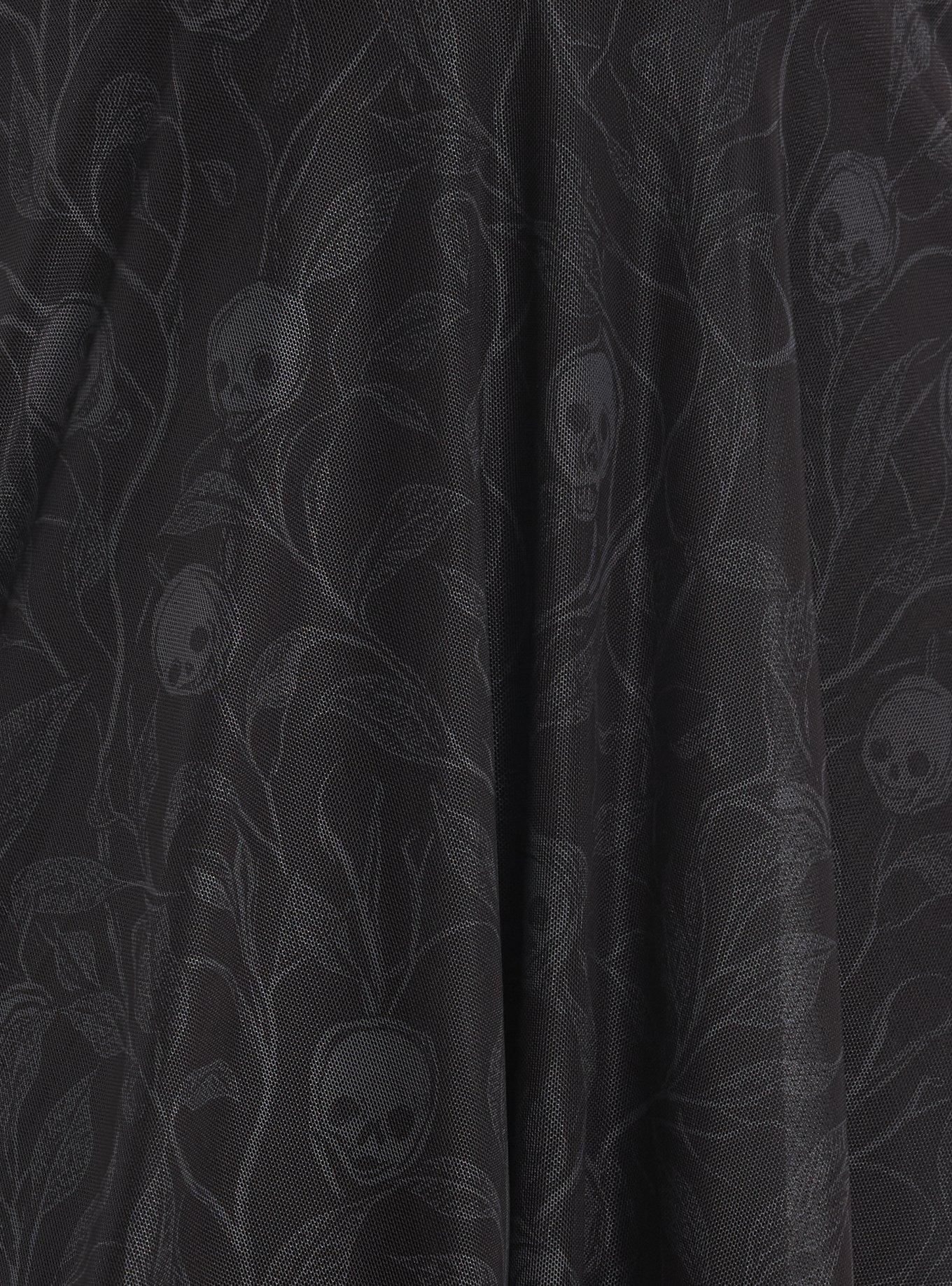 Skull Vines Buckle Strap Skirtall, GREEN, alternate