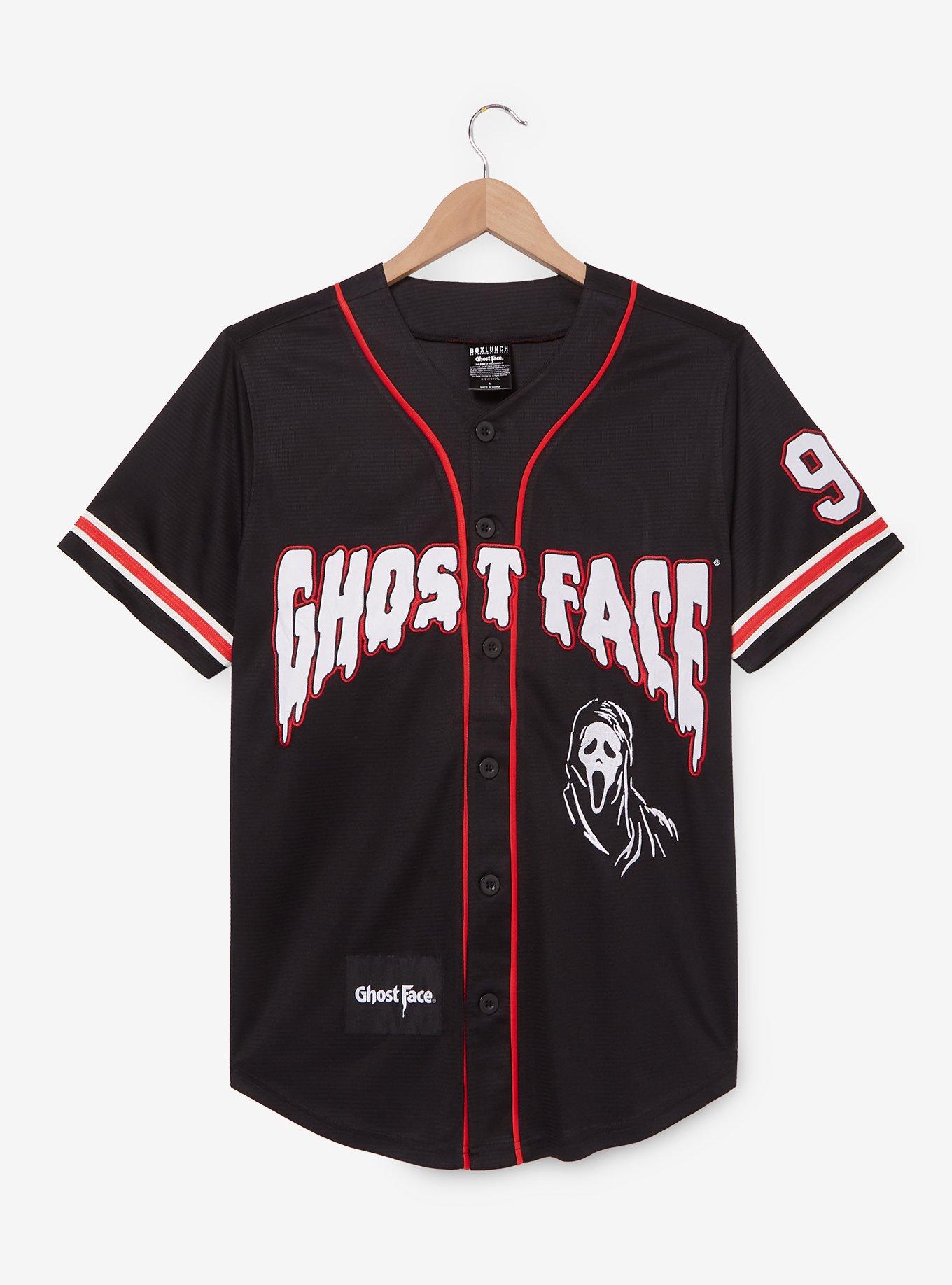 Ghost Face Portrait Baseball Jersey - BoxLunch Exclusive, BLACK, alternate