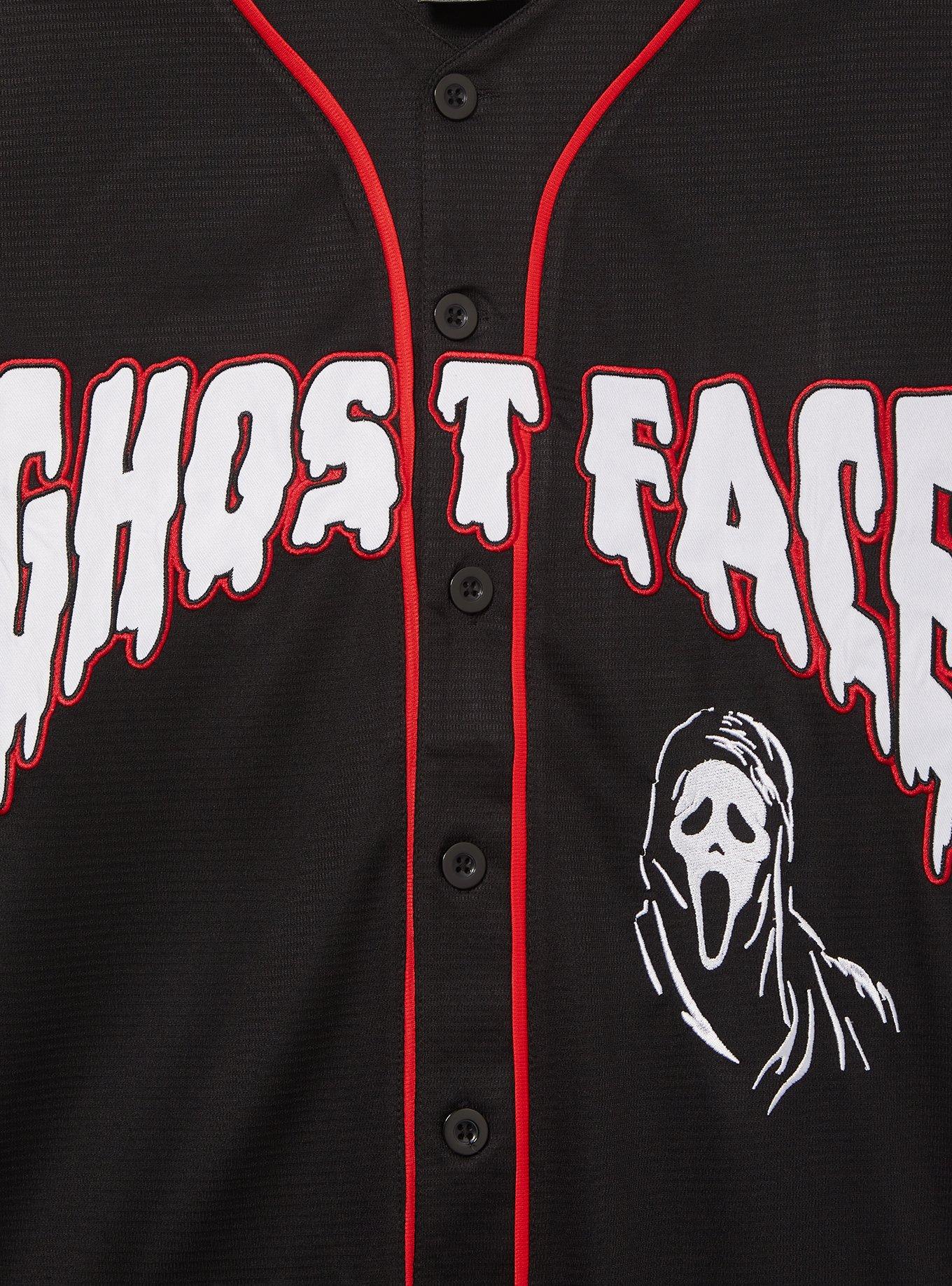 Ghost Face Portrait Baseball Jersey - BoxLunch Exclusive, BLACK, alternate