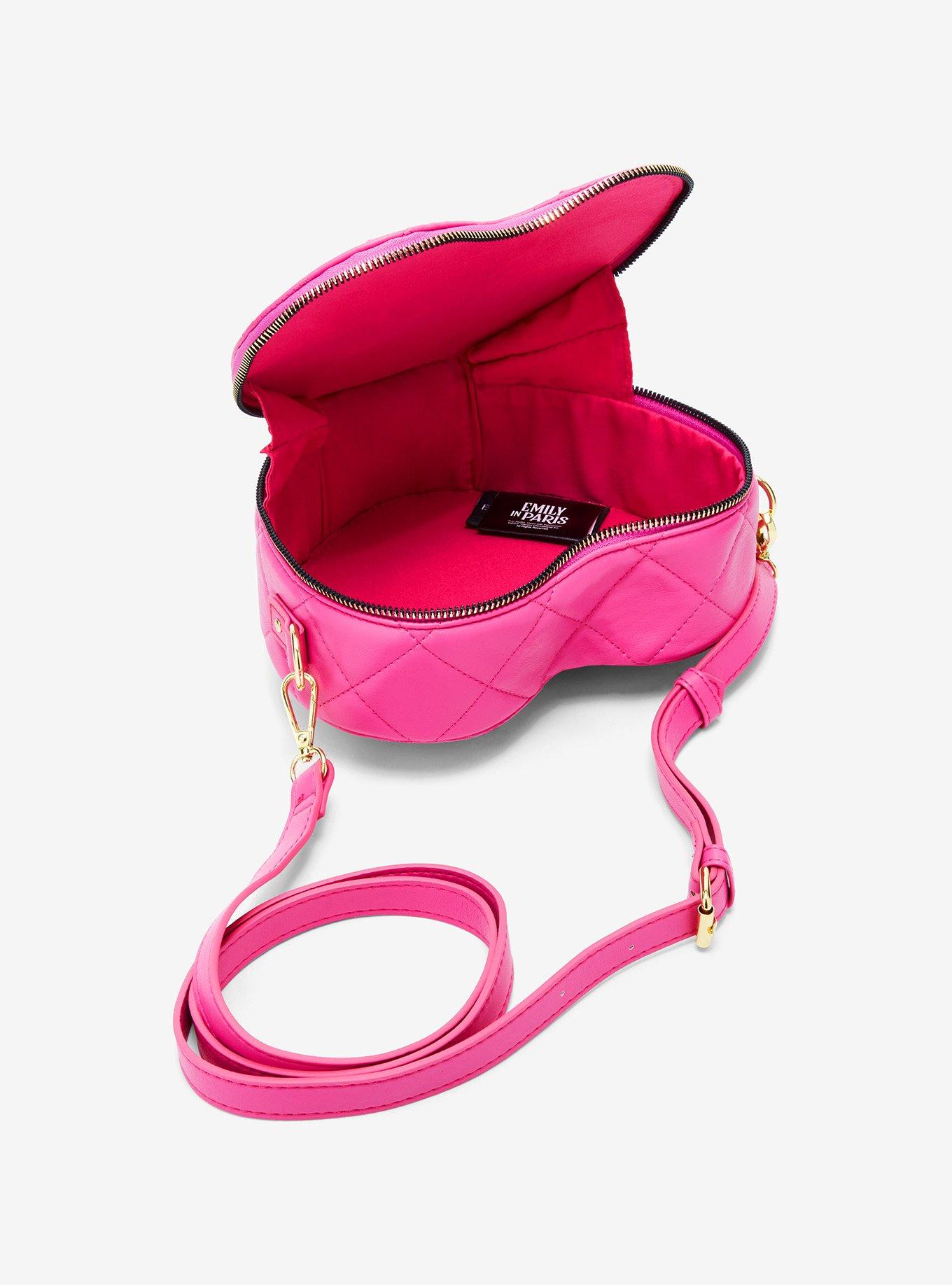 Emily In Paris Quilted Heart Crossbody Bag, , alternate