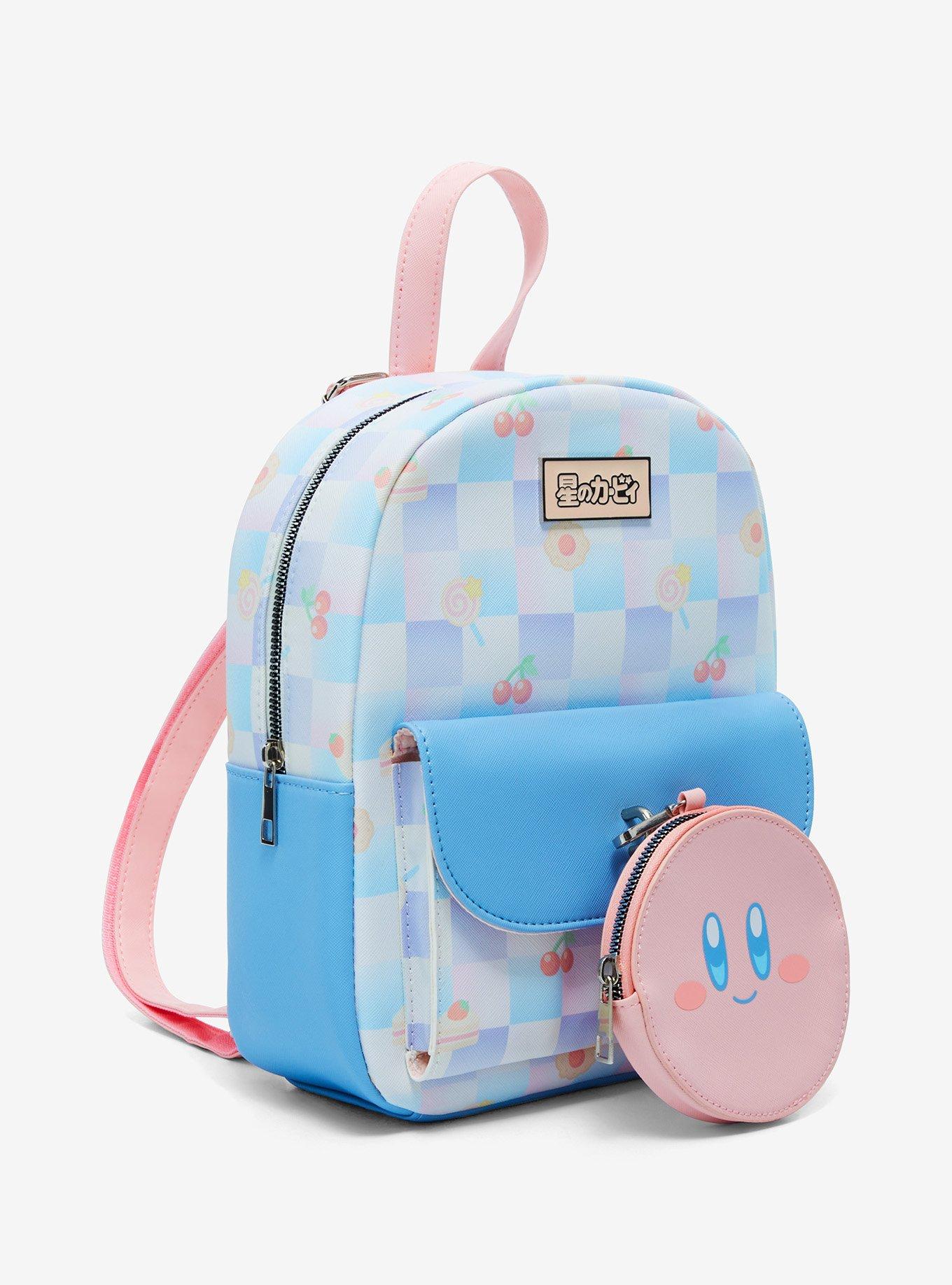 Kirby Pastel Checkered Mini Backpack With Coin Purse, , alternate