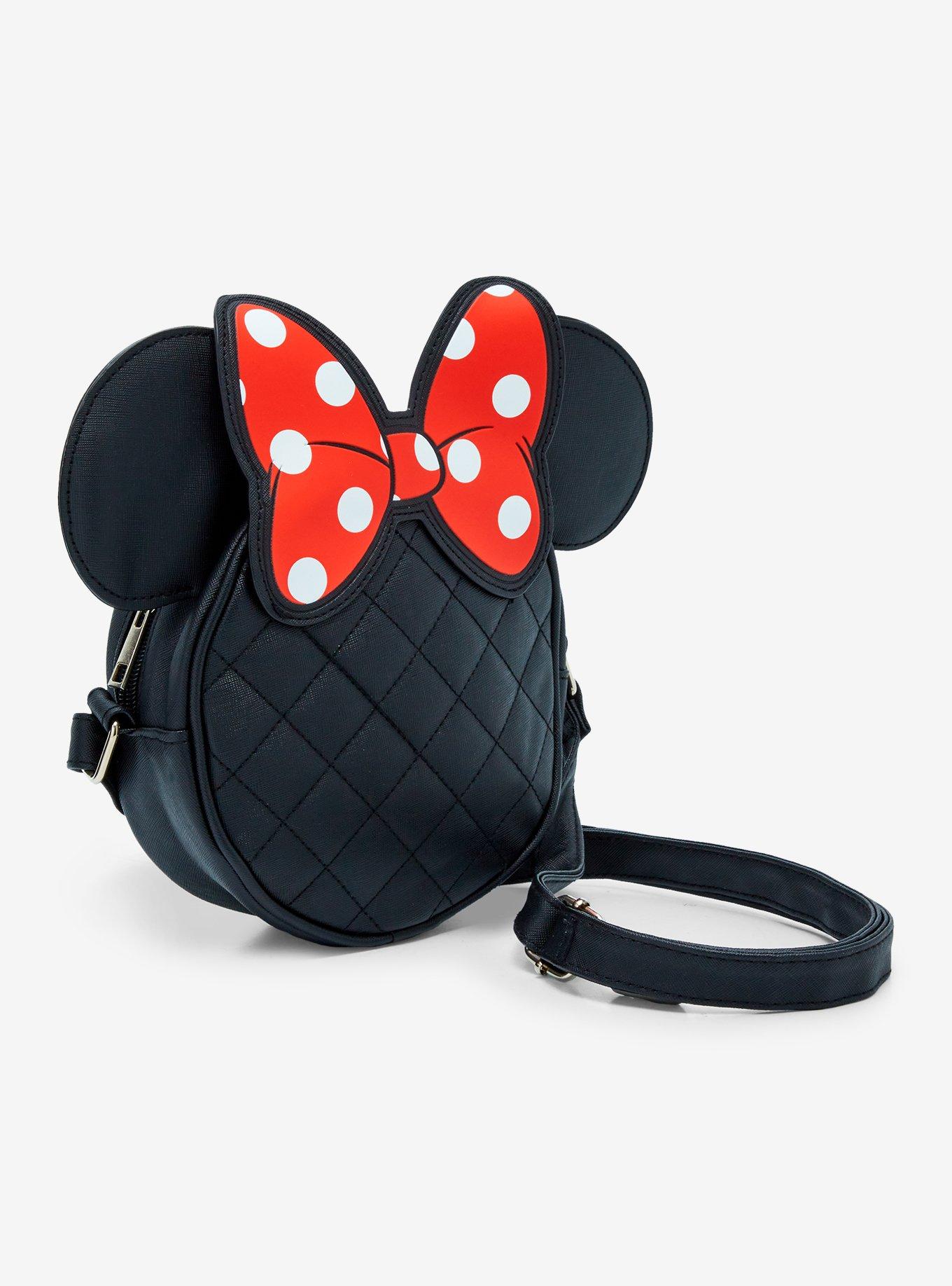 Disney Minnie Mouse Quilted Figural Crossbody Bag, , hi-res