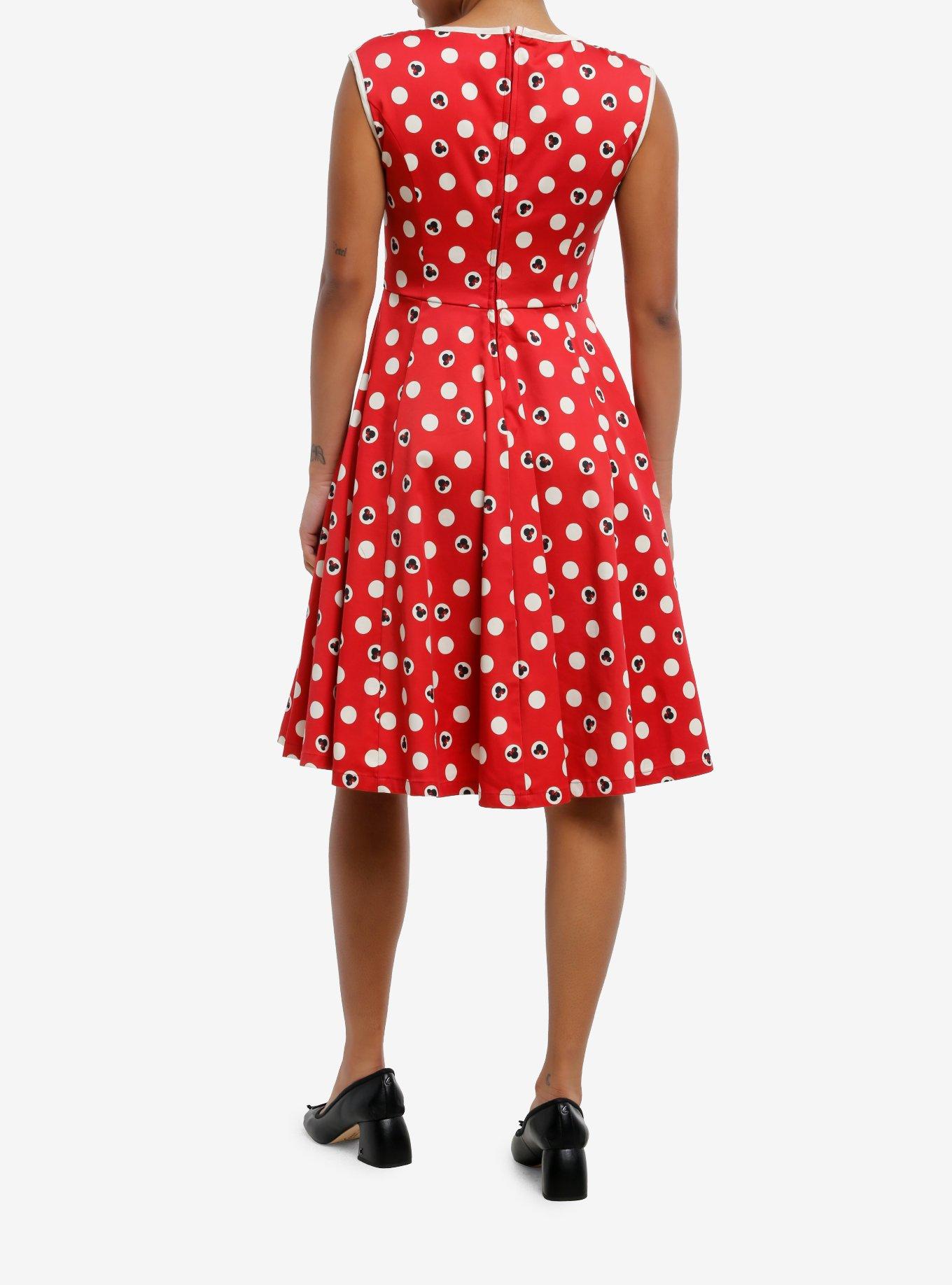 Her Universe Disney Minnie Mouse Polka Dot Retro Dress Her Universe Exclusive, POLKA DOT RED, alternate