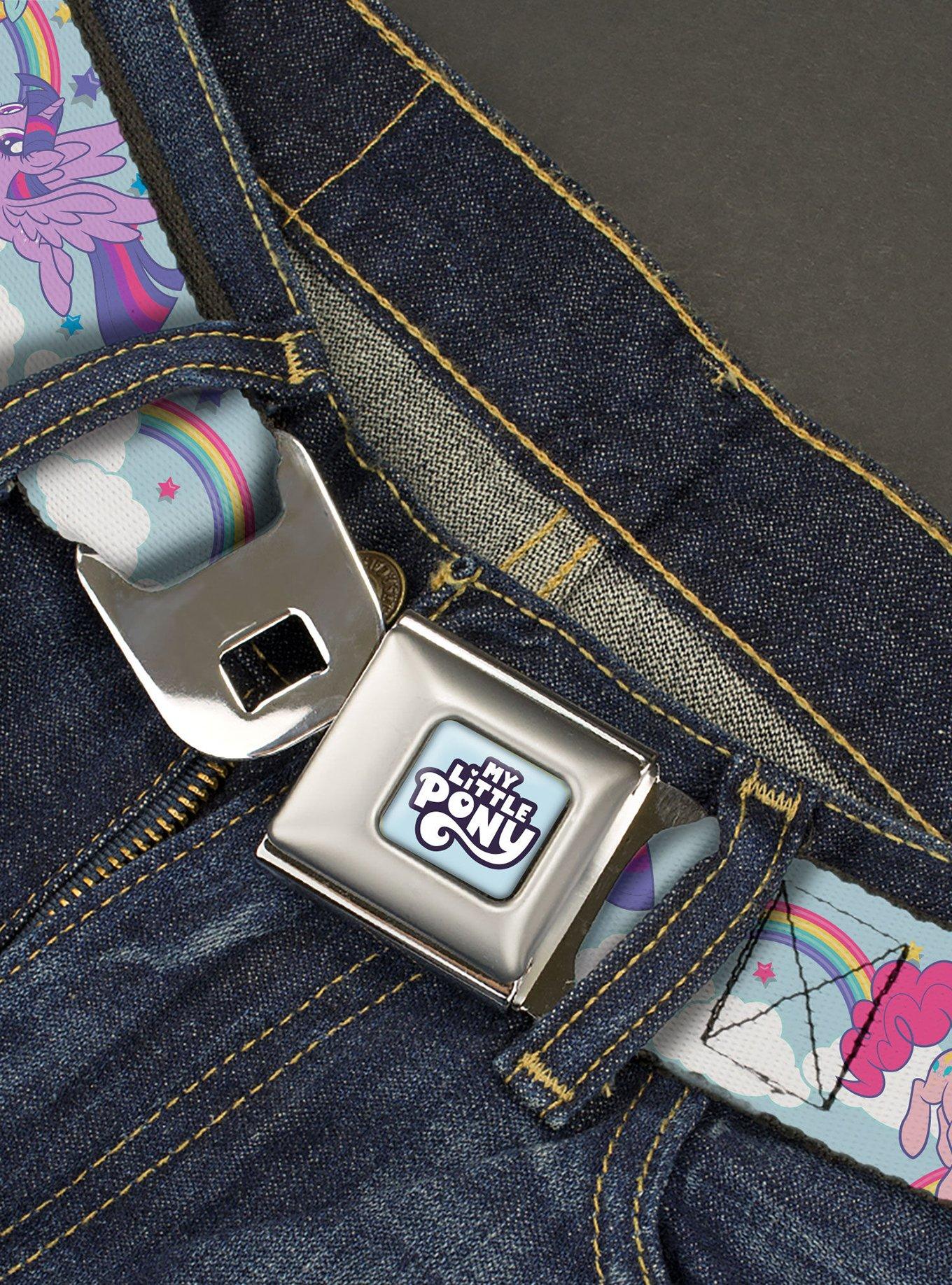 My Little Pony Title Logo Full Color Sky Seatbelt Buckle Belt, , hi-res