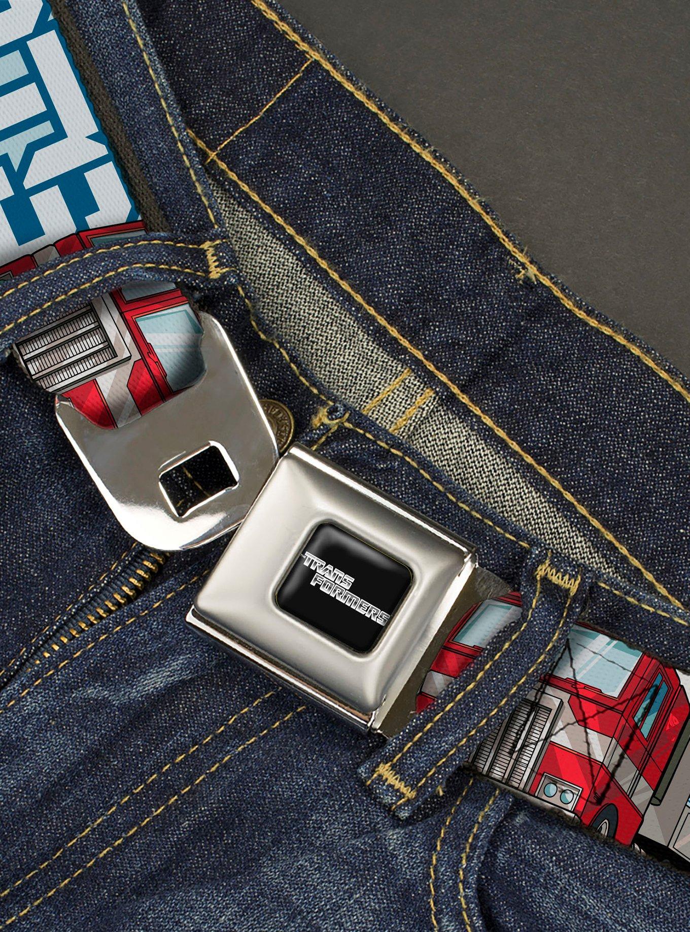 Transformers Autobots Optimus Prime Semi Truck Seatbelt Buckle Belt, MULTI, alternate