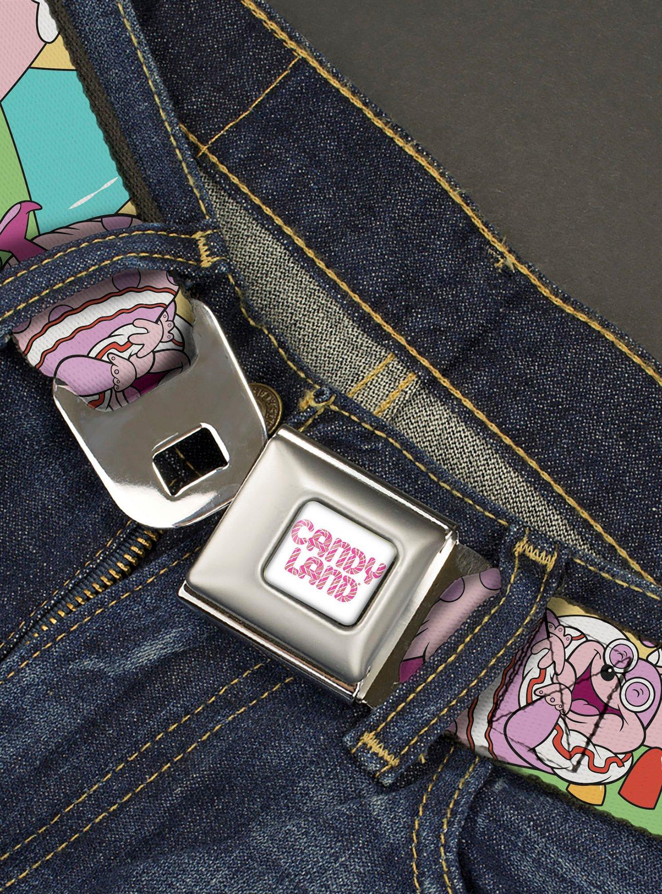 Candy Land Jolly Laughing Pose & Gum Drops Seatbelt Buckle Belt, MULTI, alternate