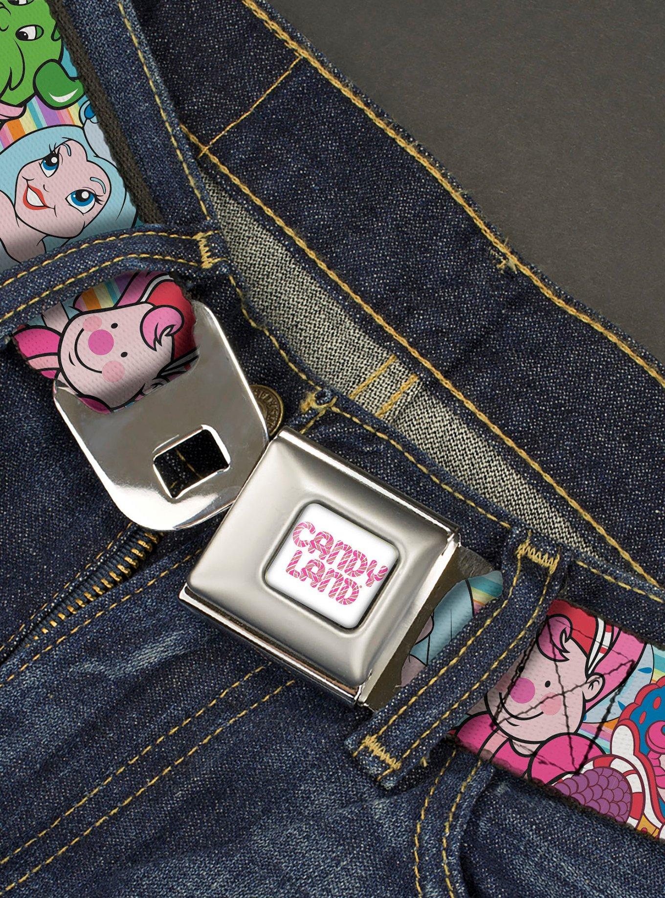 Candy Land Character Lineup Stripe Seatbelt Buckle Belt, , hi-res