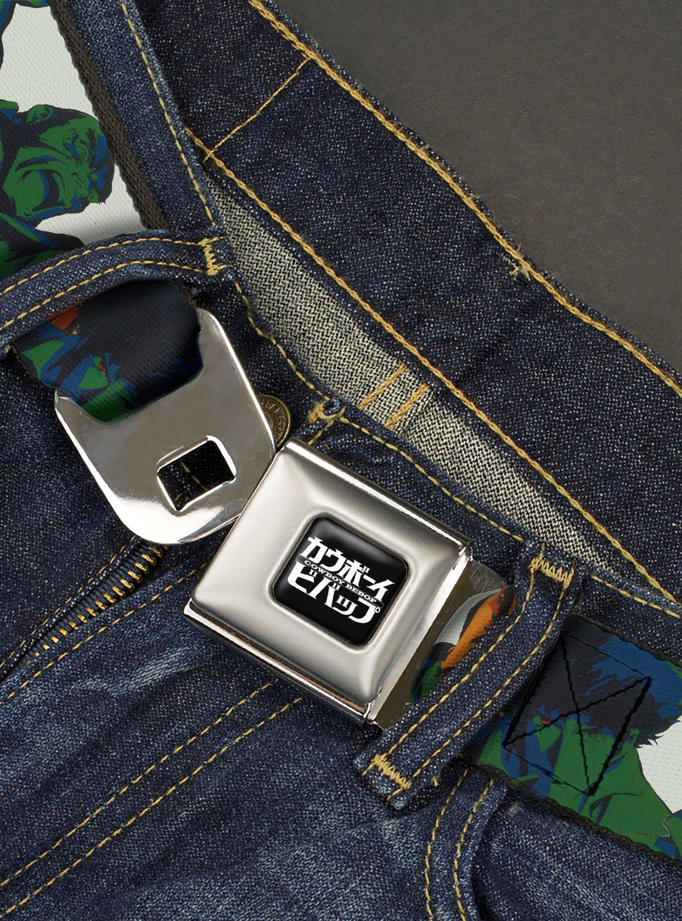 Cowboy Bebop Crew Group & Logo Seatbelt Buckle Belt, , hi-res