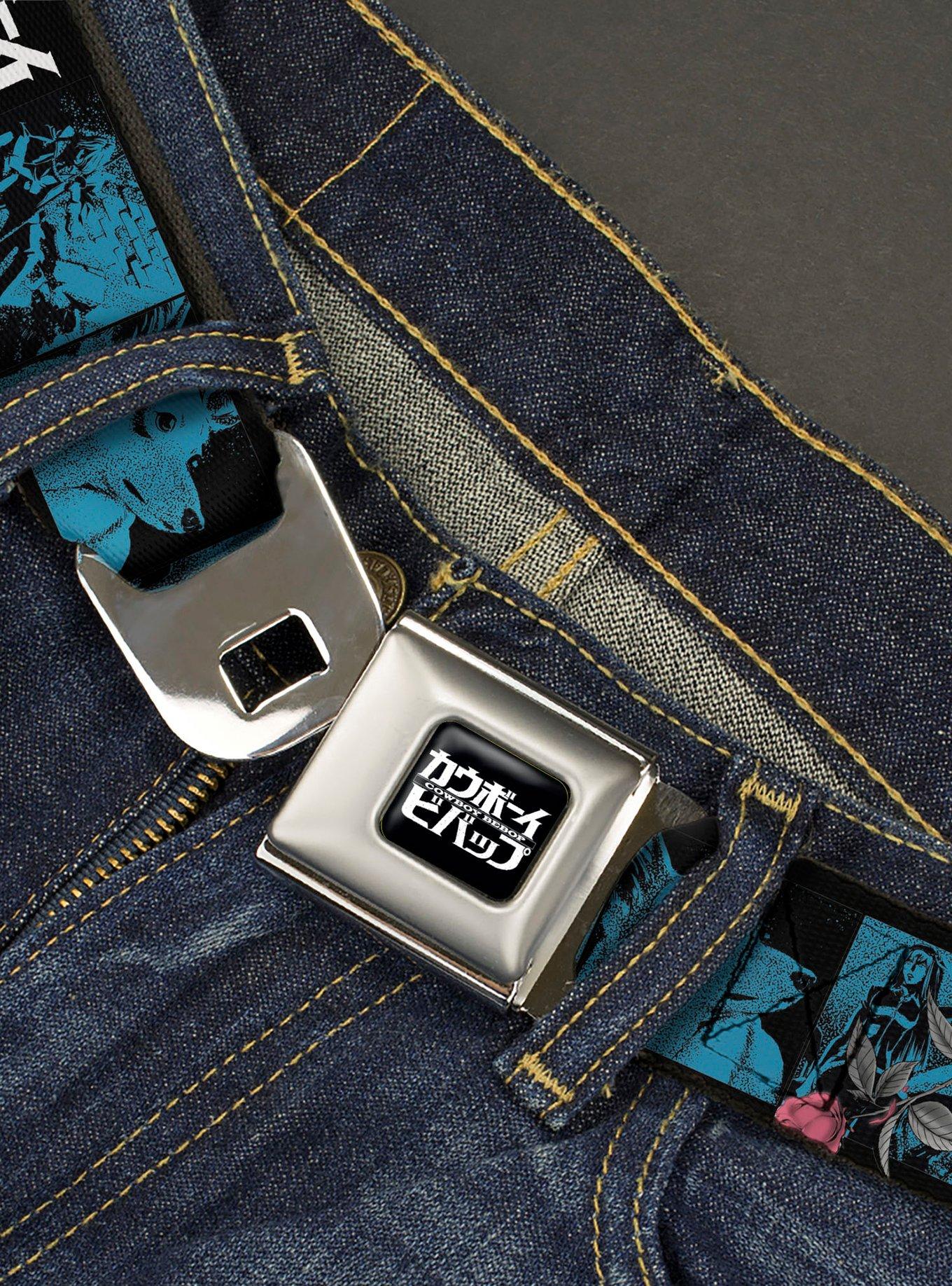 Cowboy Bebop Title Logo Character Blocks Seatbelt Buckle Belt, , hi-res