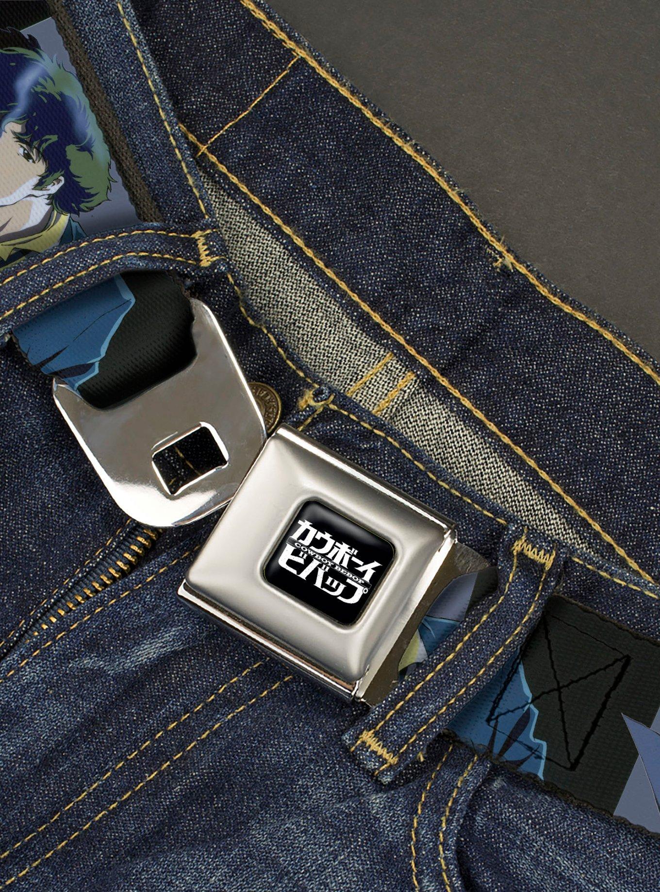 Cowboy Bebop Spike Vicious & Faye Pose Seatbelt Buckle Belt, , hi-res