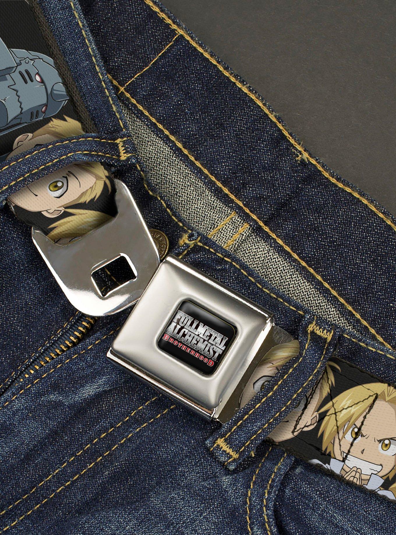 Fullmetal Alchemist: Brotherhood Elric Brothers Close Up Seatbelt Buckle Belt, MULTI, alternate