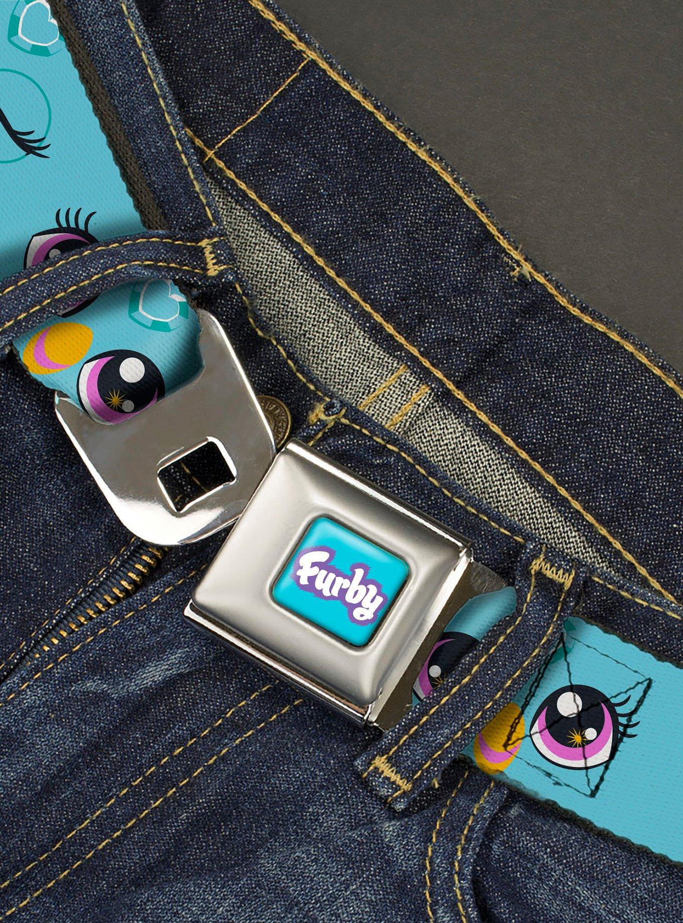 Furby Eye Expressions Close Up Seatbelt Buckle Belt, BLUE, alternate