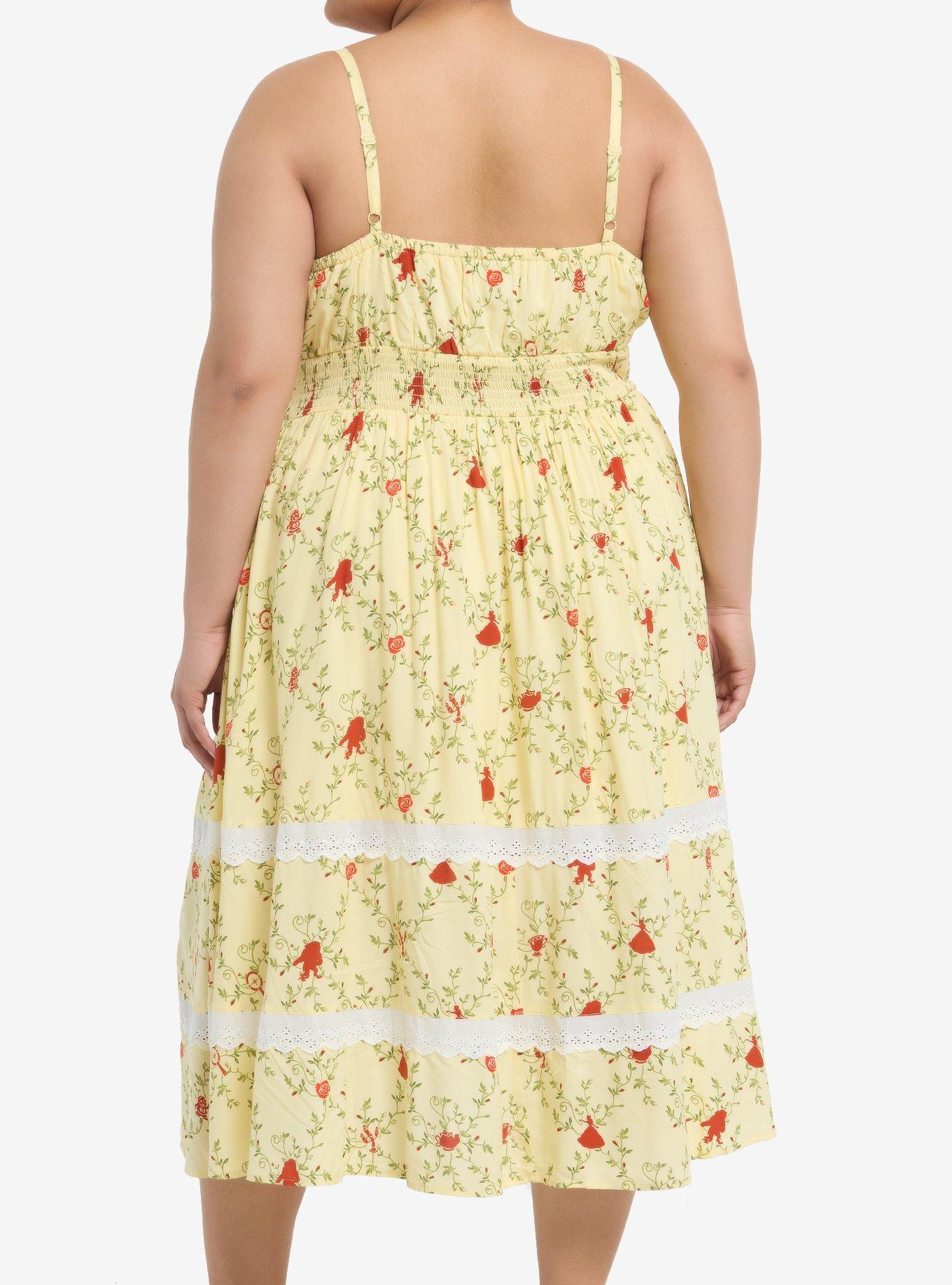 Disney Beauty And The Beast Belle Icons Smock Dress Plus Size, MULTI, alternate